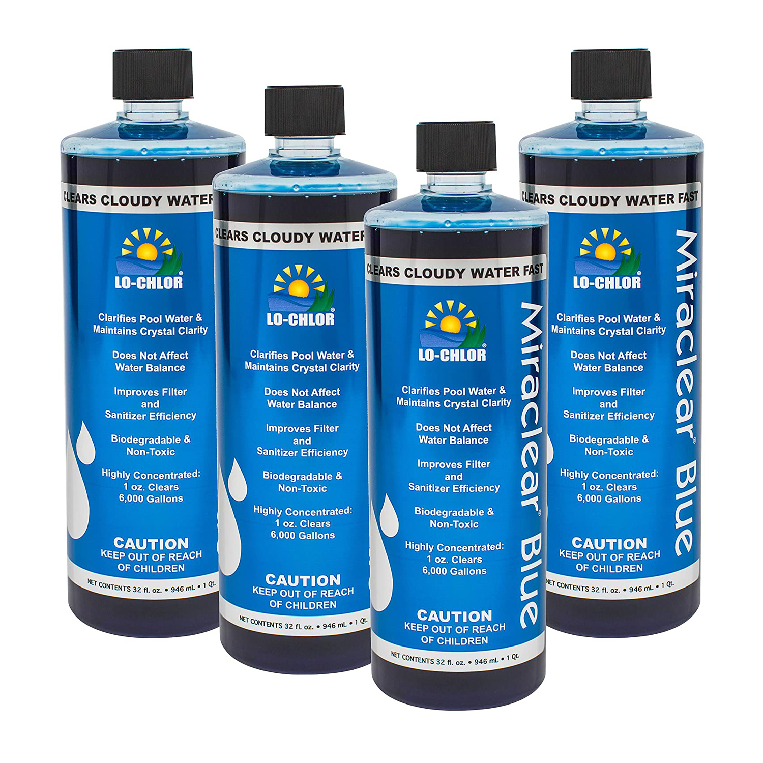 LoChlor MCB00112 Miraclear Blue Polymer Based Swimming Pool Clarifier