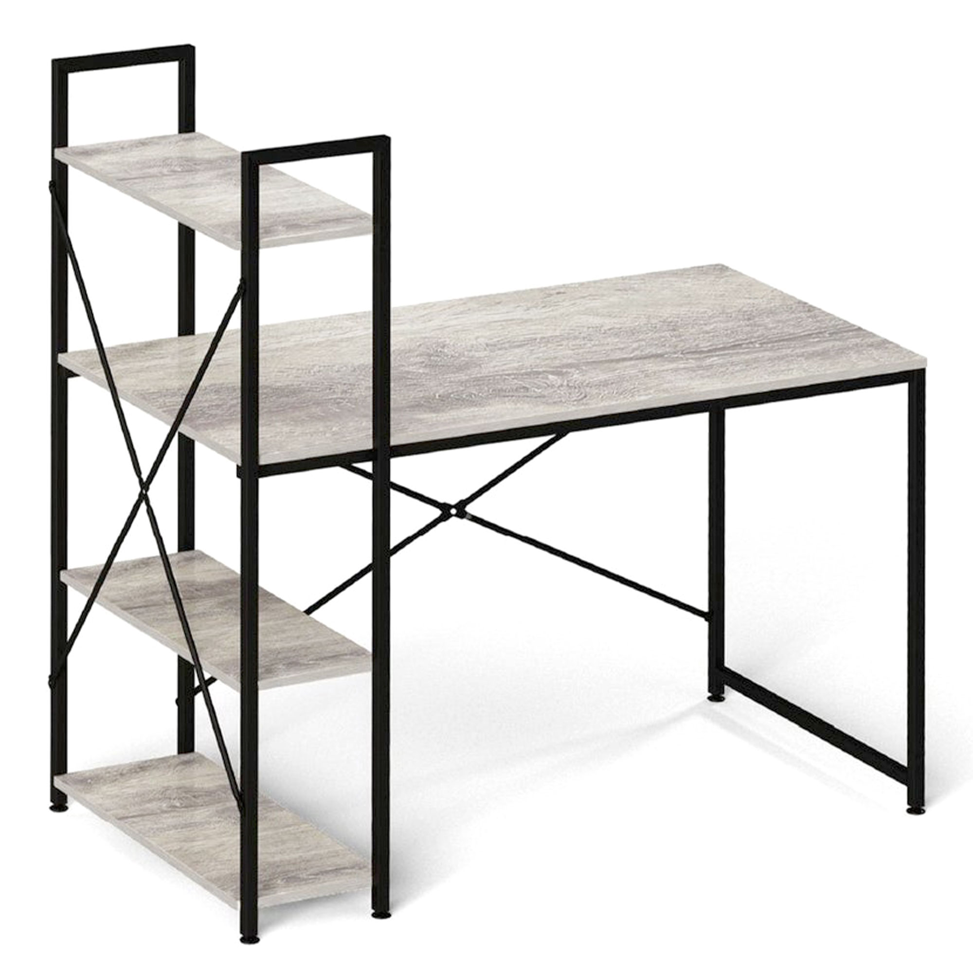 BESTIER Bestier 47 Inch Compact Computer Writing Desk with 4 Tier