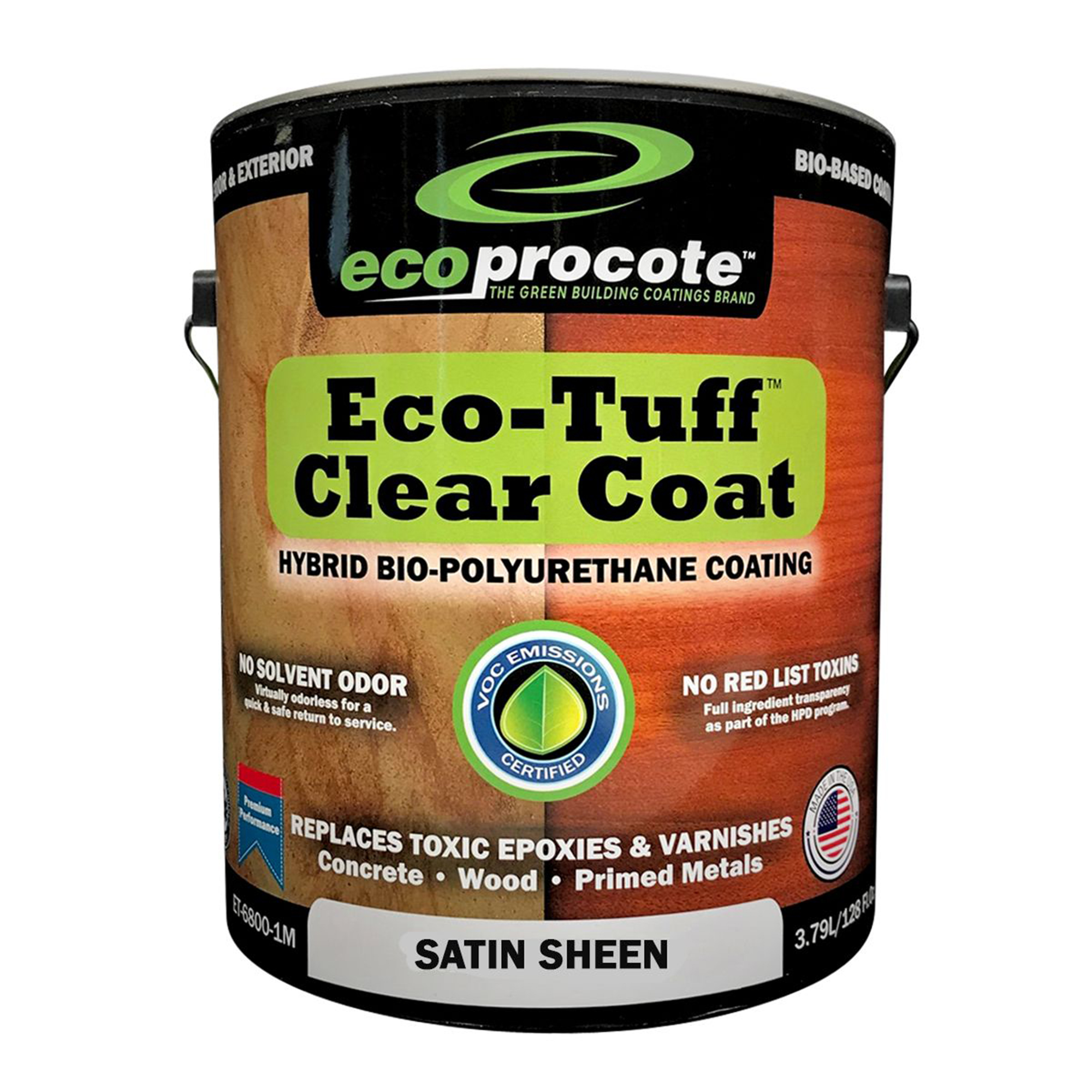 EcoProCote EcoPoly 2 in 1 Non Toxic Water Based Wood Floor and