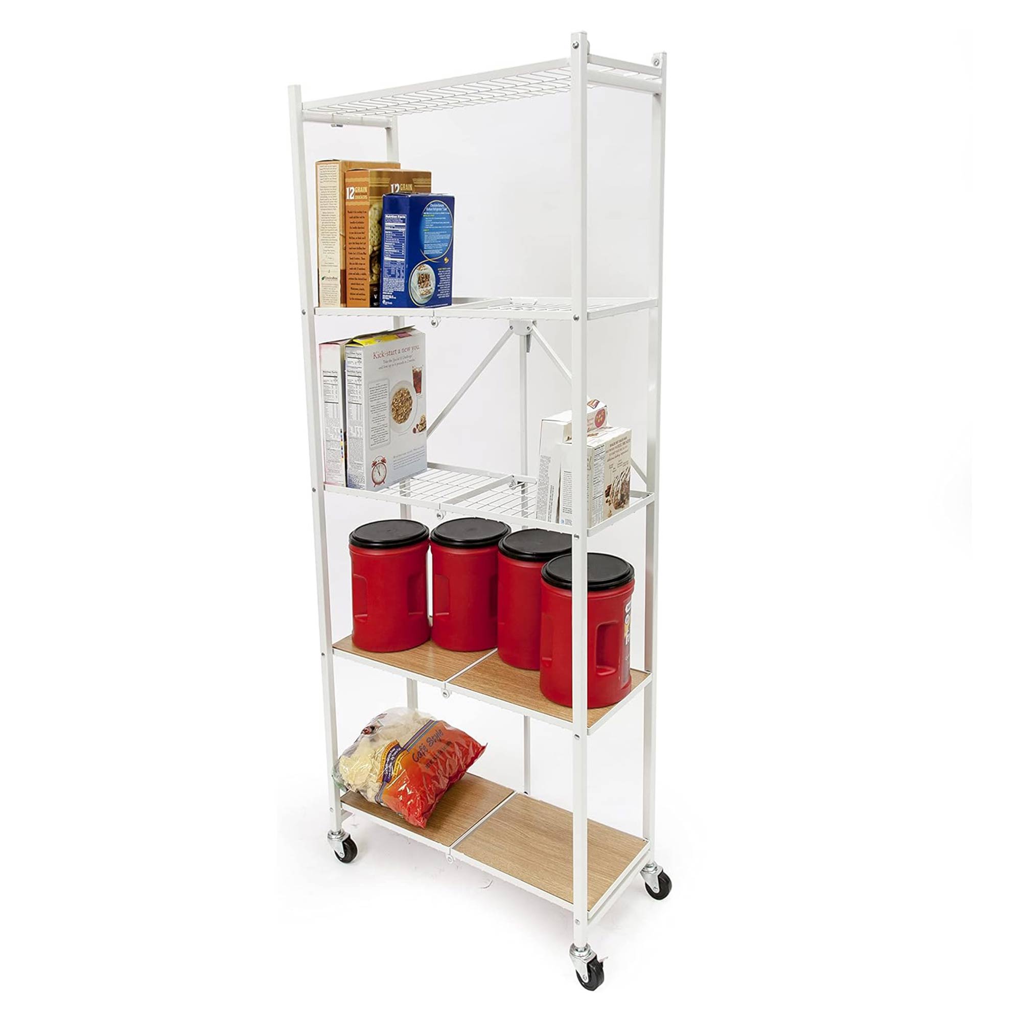 Origami 2 Pack RPR Series 5 Shelf Steel Rack Unit Holds up to 100 Pounds, White - Picture 8 of 12
