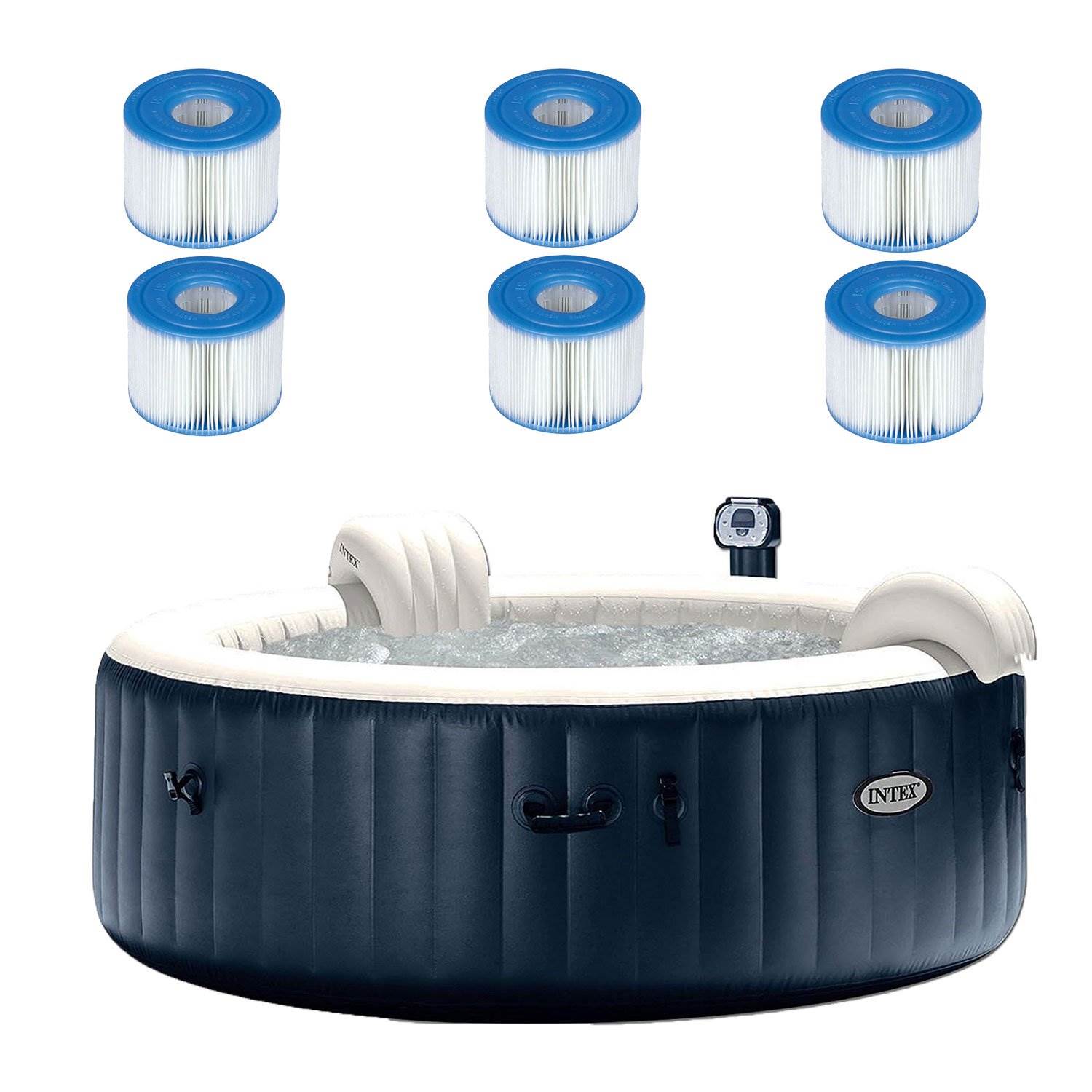 Intex Pure Spa 6 Person Inflatable Hot Tub With 6 Filters 78257319961 Ebay