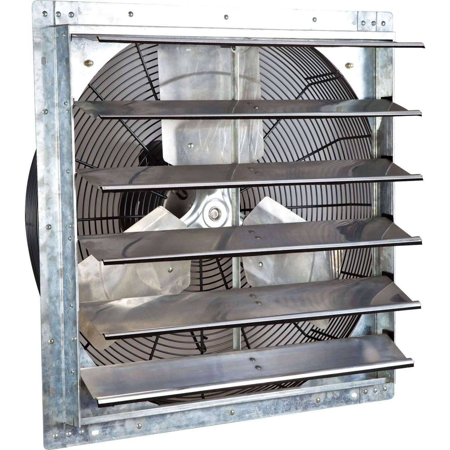 iLiving 24 Inch Variable Speed Wall Mounted Steel Shutter Exhaust Fan