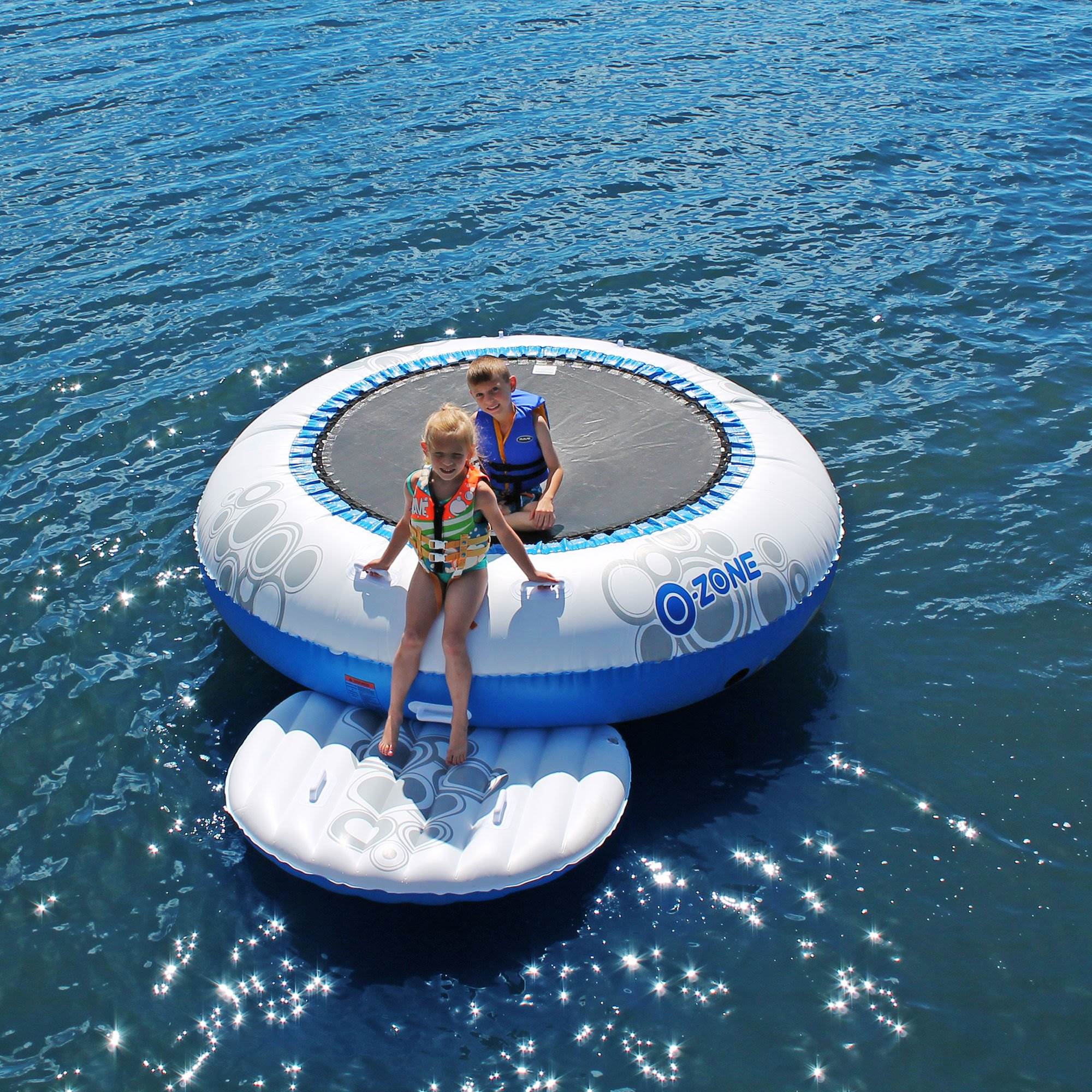 RAVE Sports Kids Inflatable Floating O Zone Lake House Water Bouncer