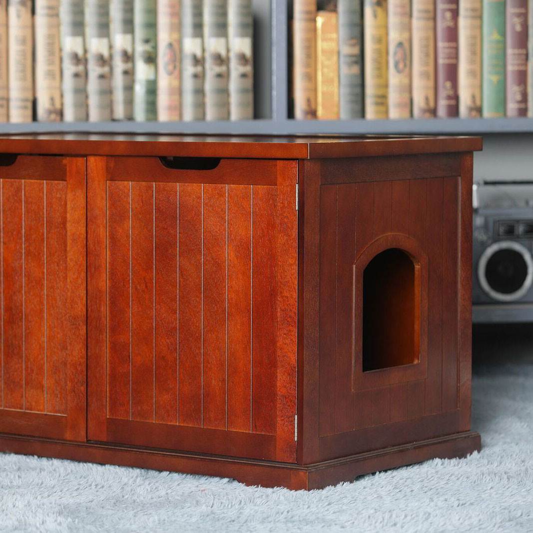 Merry Products Decorative Bench with Enclosed Cat Litter Washroom Box