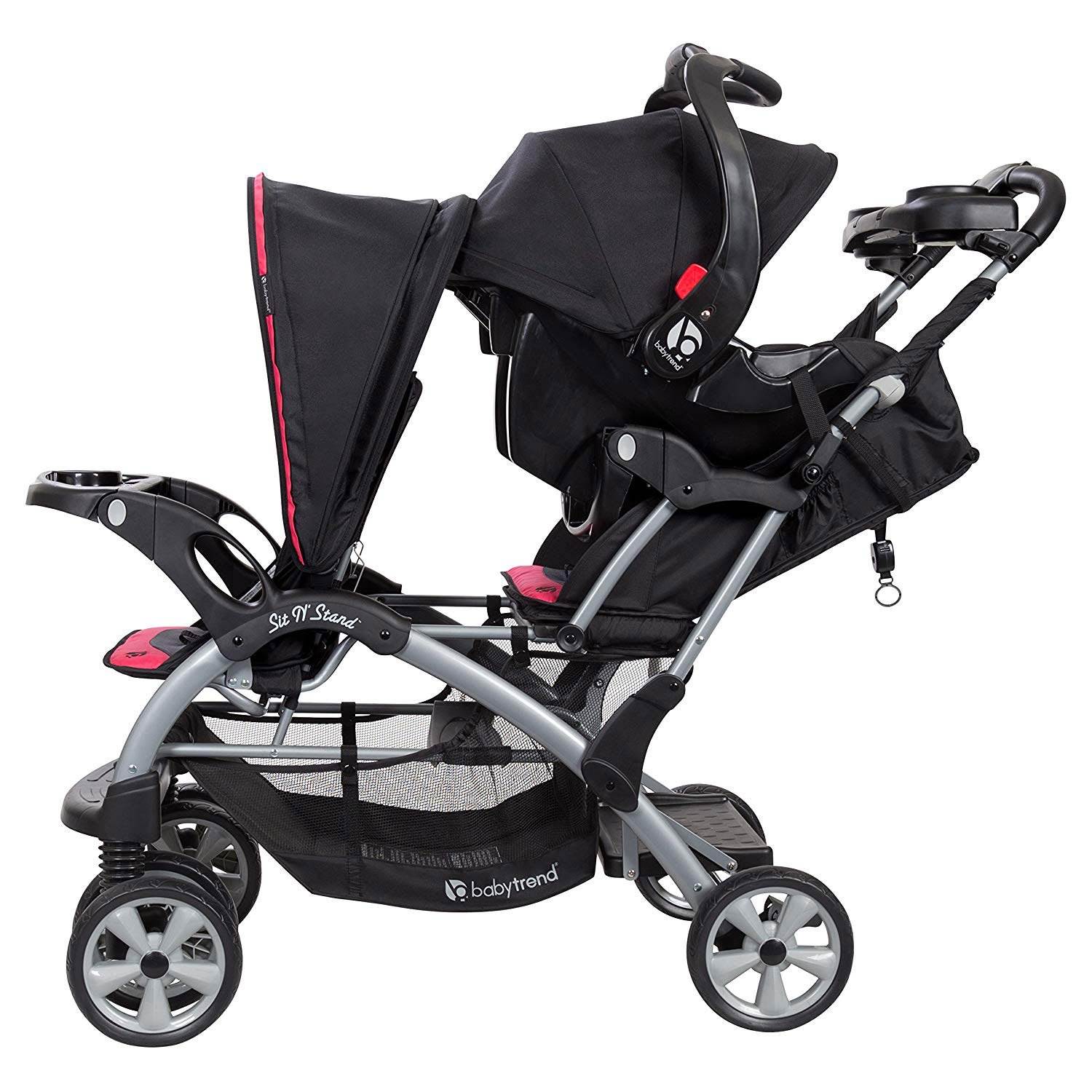 Baby-Trend-Sit-N'-Stand-Double-Stroller-and-2-Infant-Car-...