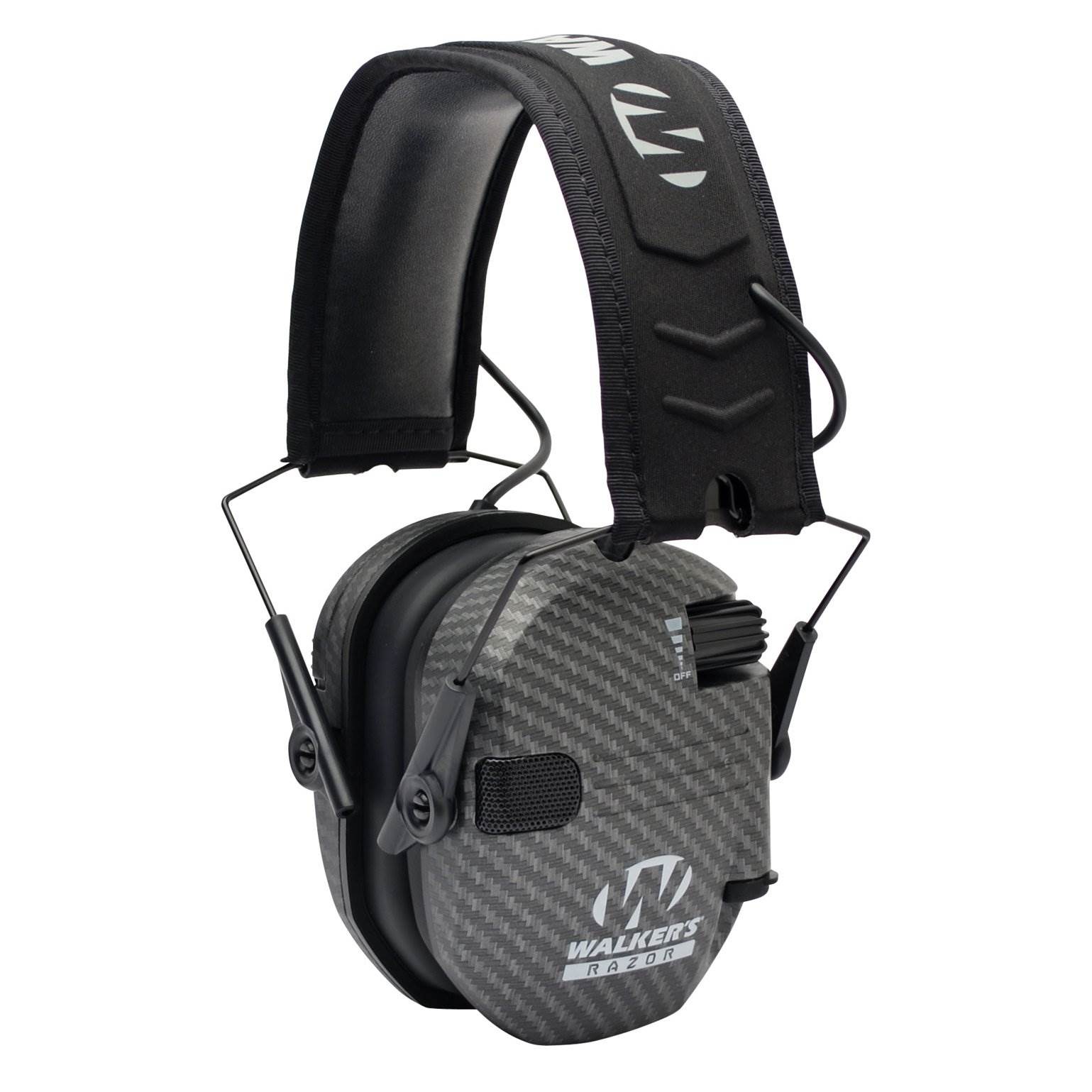 Walker's Razor Slim Shooting Ear Protection Muffs with NRR 23dB, Carbon