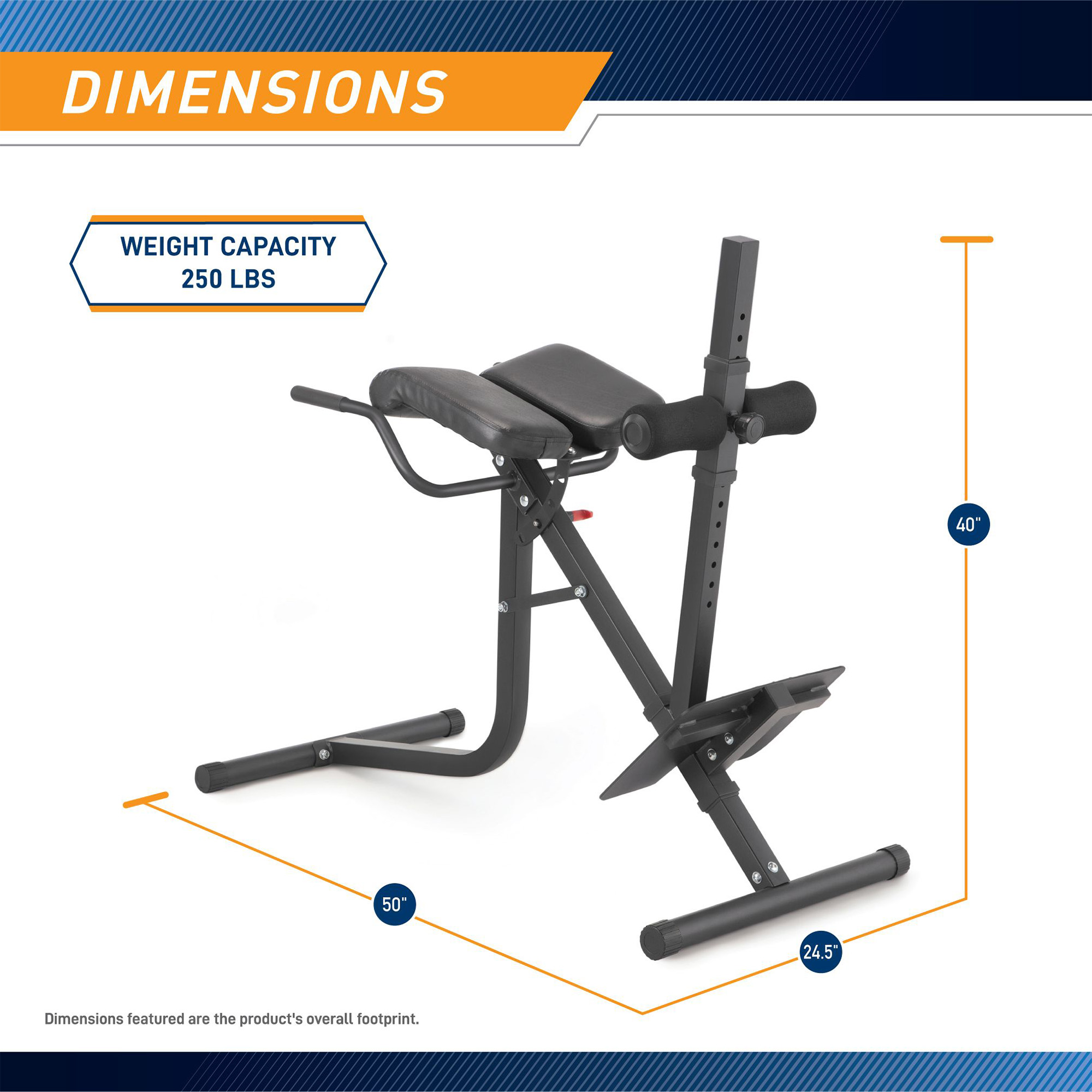 Marcy Pro Jd-5481 Deluxe Steel Frame Hyper Extension Bench For Racks 