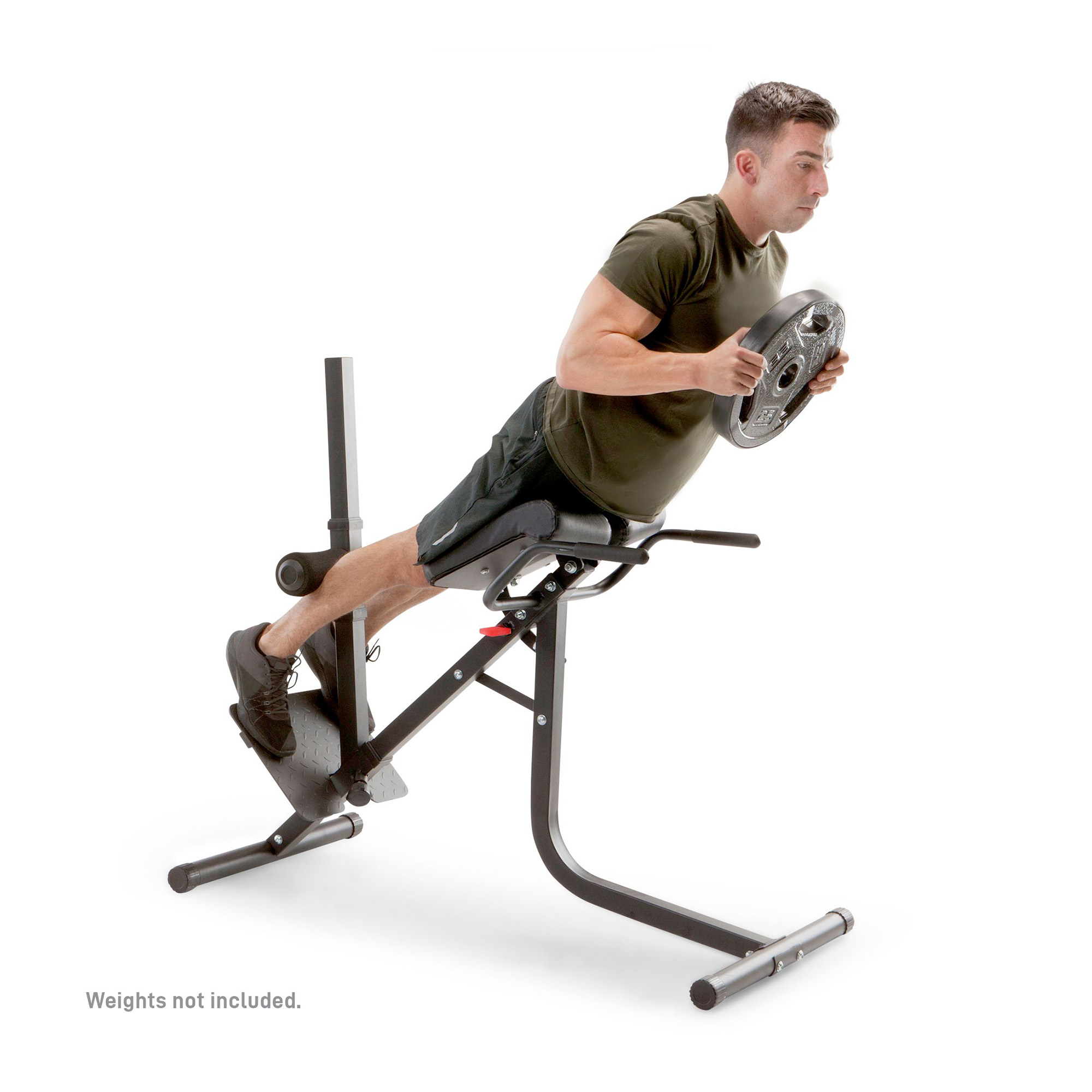 Marcy Pro JD-5481 Deluxe Steel Frame Hyper Extension Bench for Racks ...