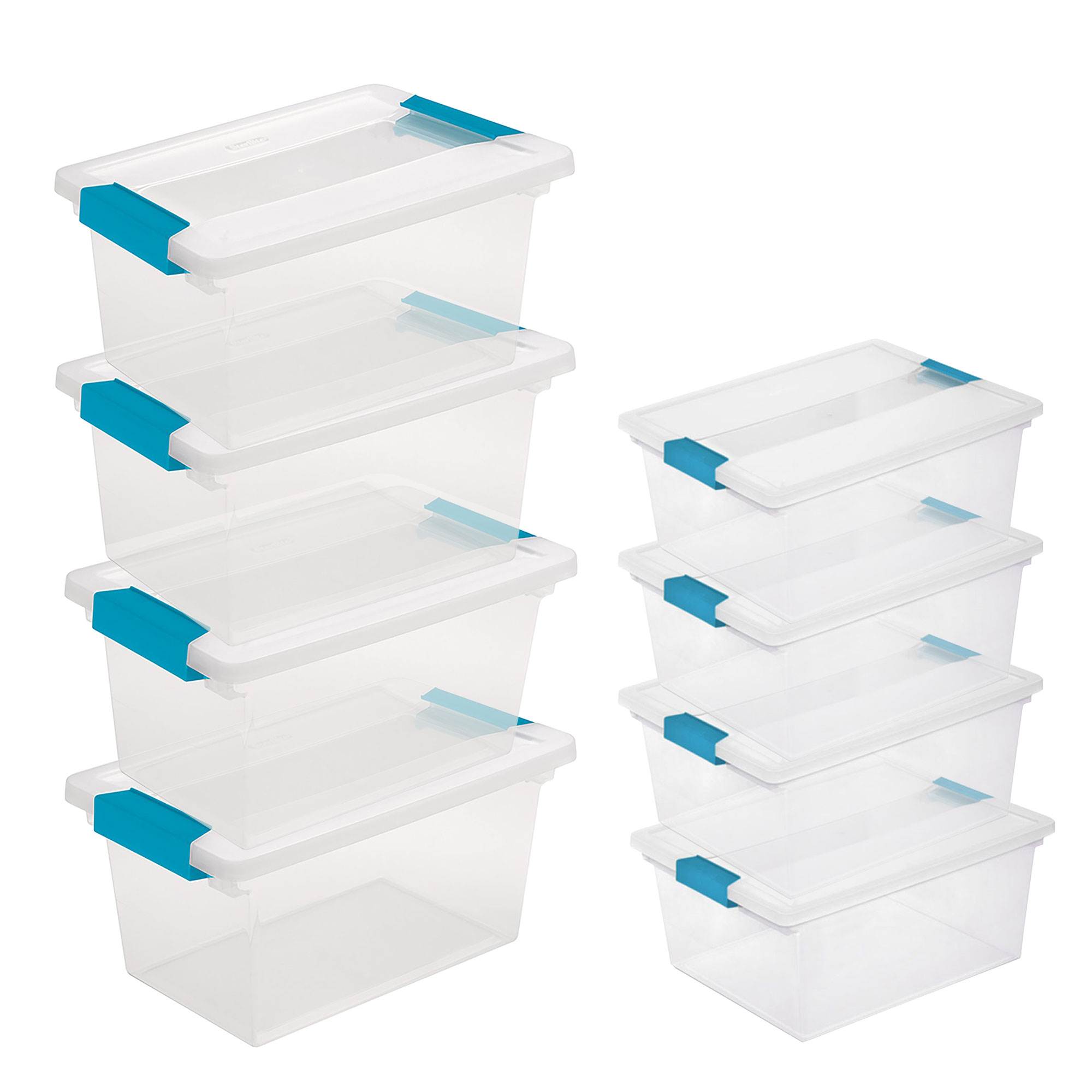 sterilite deep clip box clear with green latches sterilite deep clip box clear with green latches