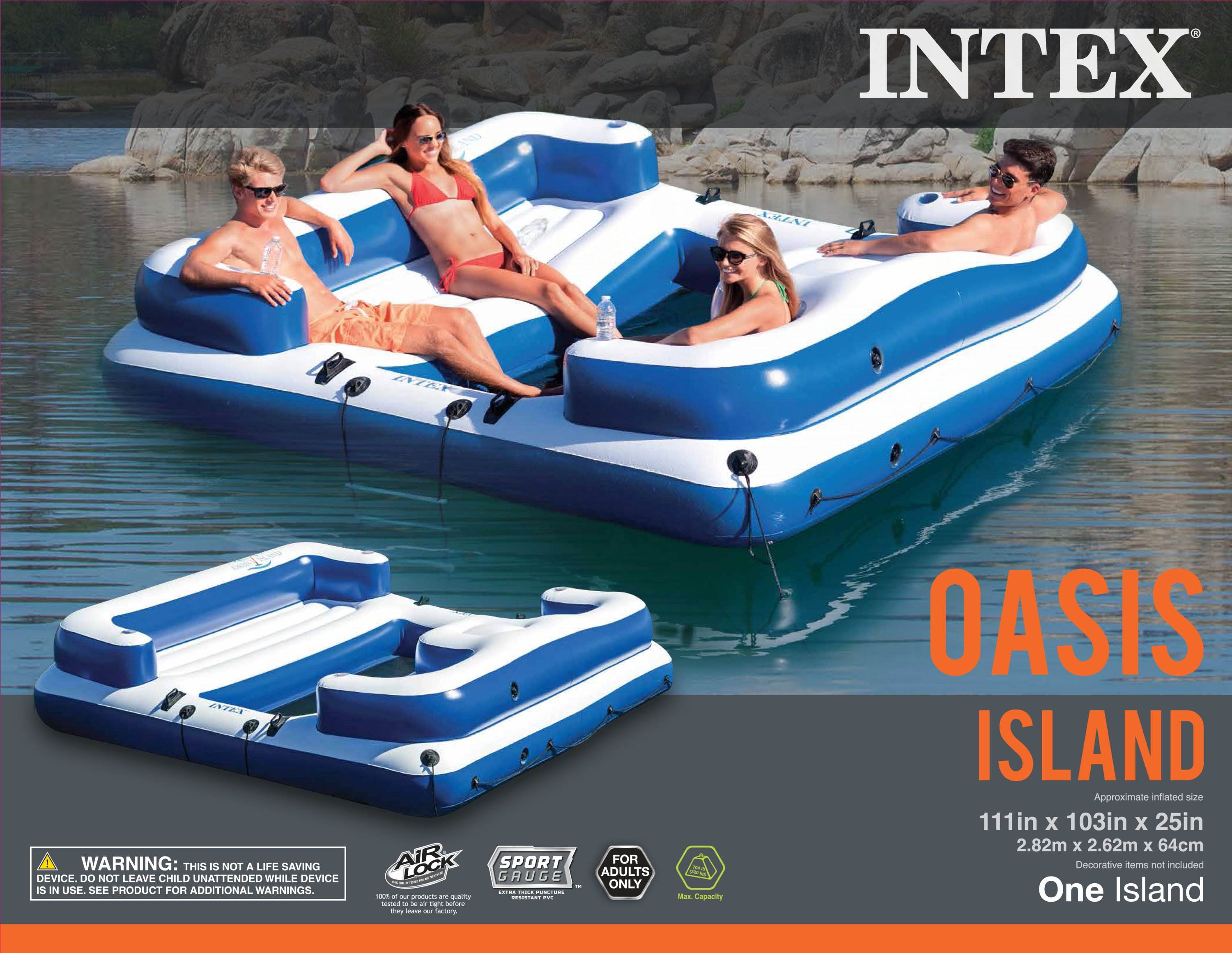 intex island with slide