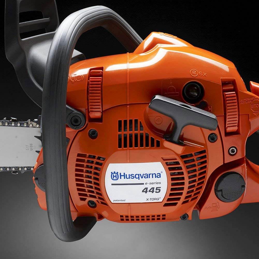 Husqvarna 445E Series 3/8 Inch Pitch 50.2cm Cylinder 18 Inch Bar Gas ...