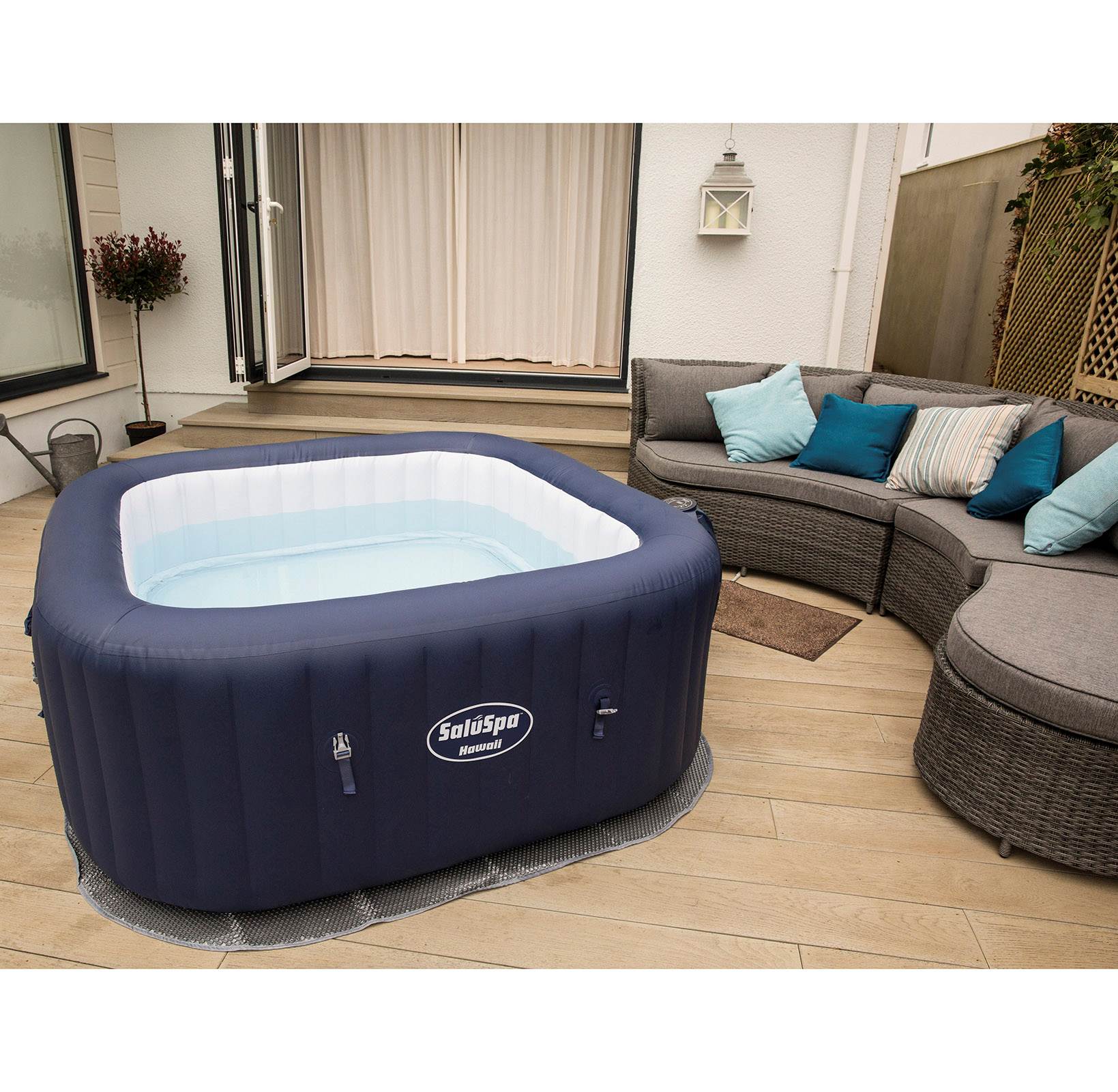 Bestway Saluspa Hawaii Airjet 6 Person Portable Inflatable Spa Hot Tub 2 Pack Ebay