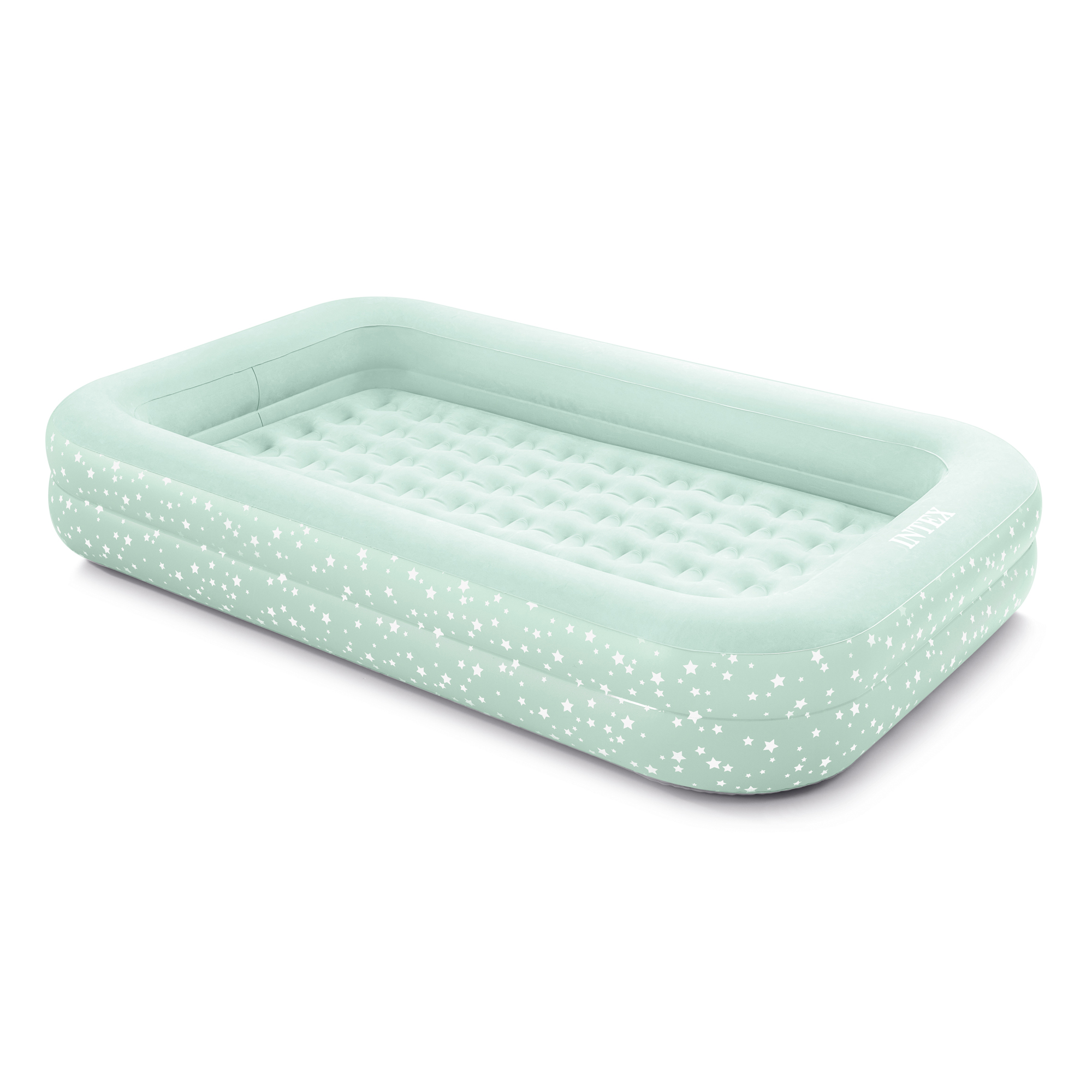Intex Kids Travel Air Mattress Inflatable Bed with Raised Sides and Hand Pump - Bild 10 von 12