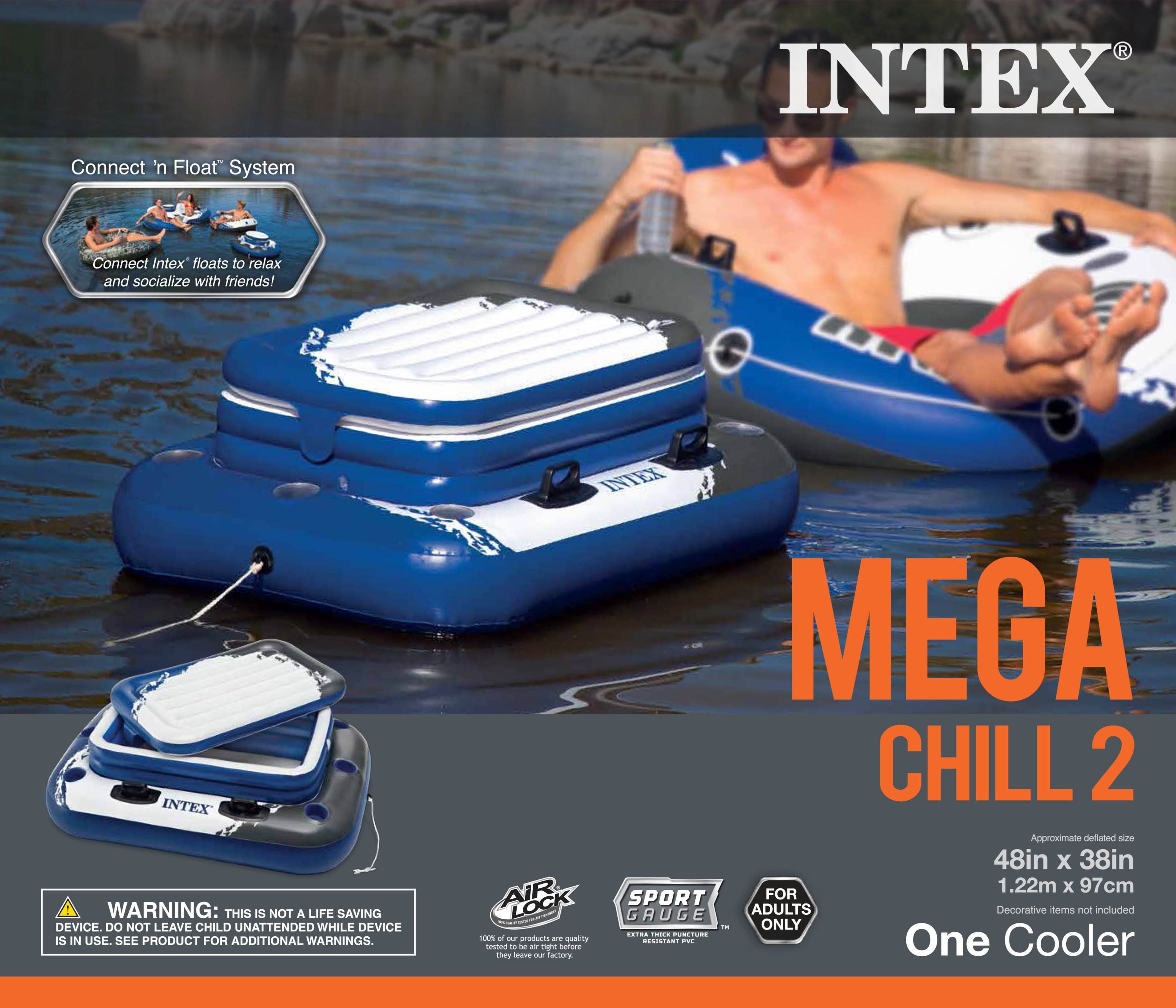 intex mega chill inflatable floating cooler