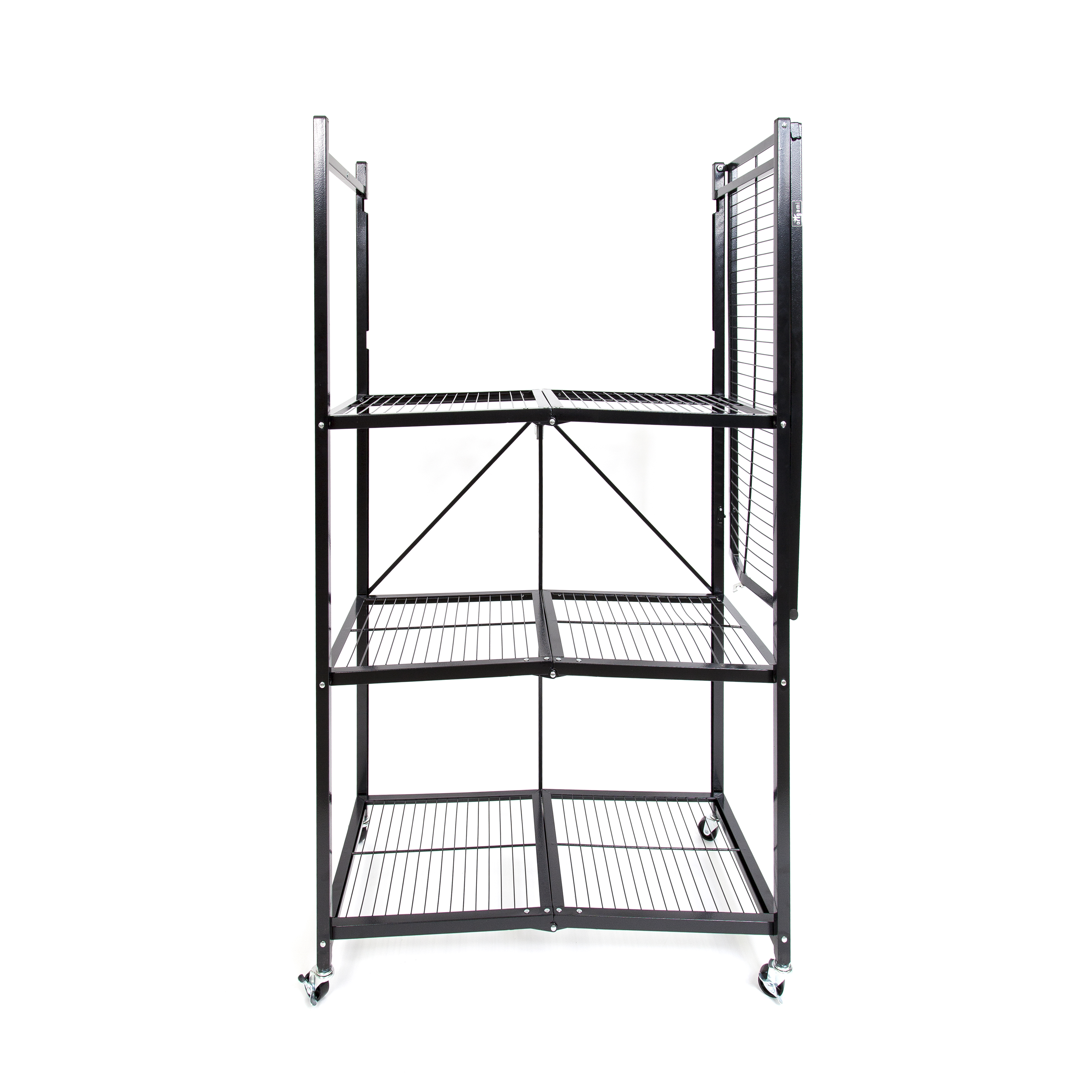 Origami 4 Shelf Large Wheeled Heavy Duty Storage Organizational Unit, Black eBay