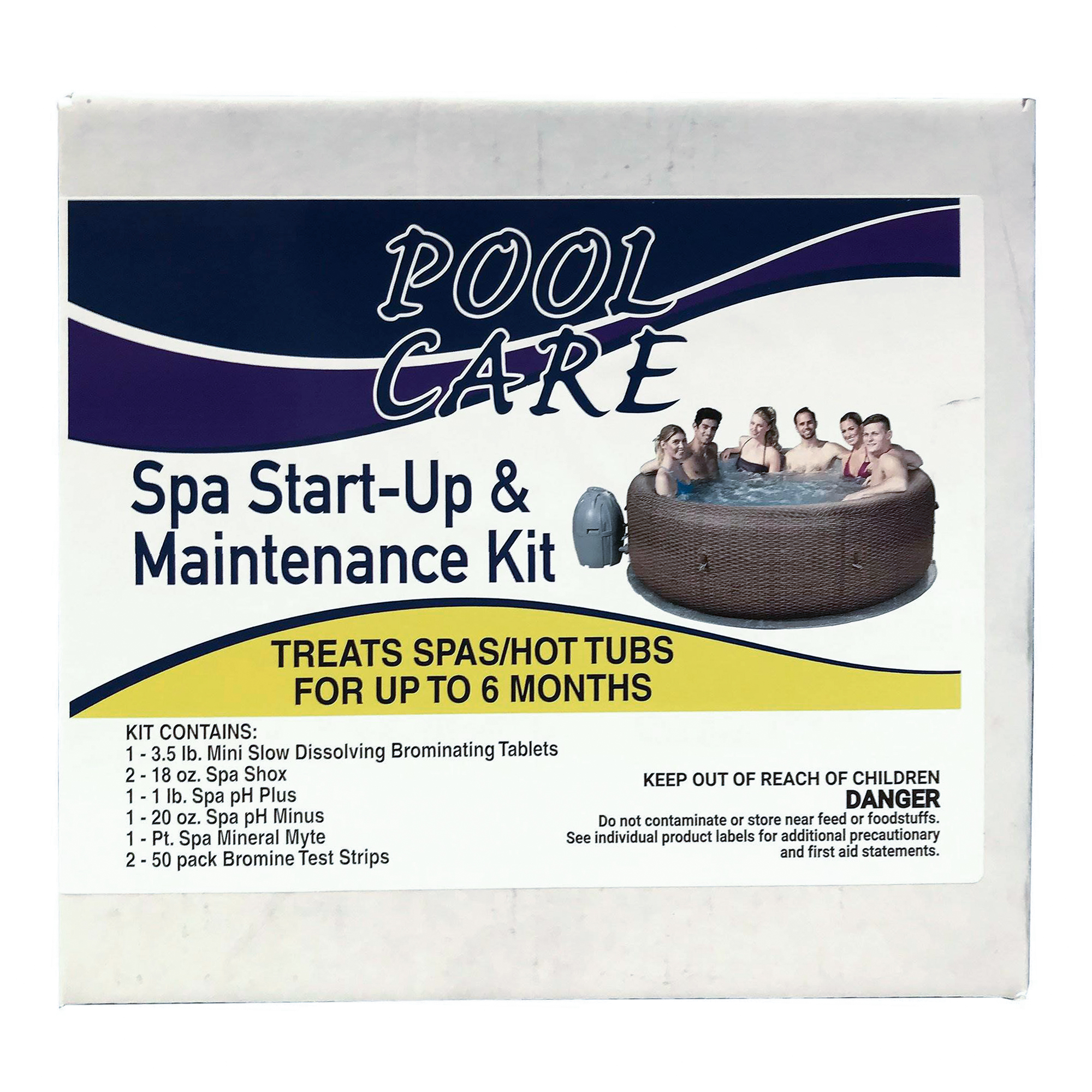 Pool Care 14895 6 Month Spa Hot Tub Chemical Kit with Bromine + Shock