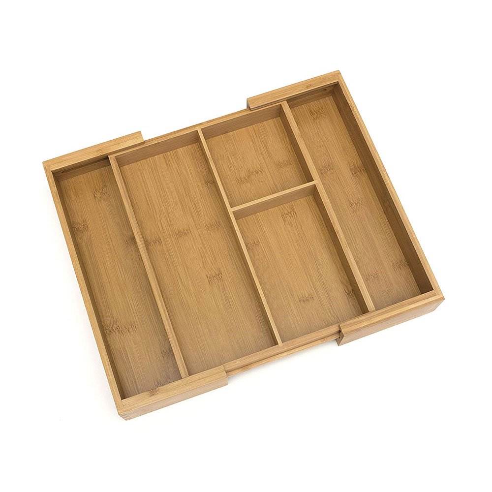 Lipper International Bamboo Expandable Gadget & Jewelry Organizer Tray