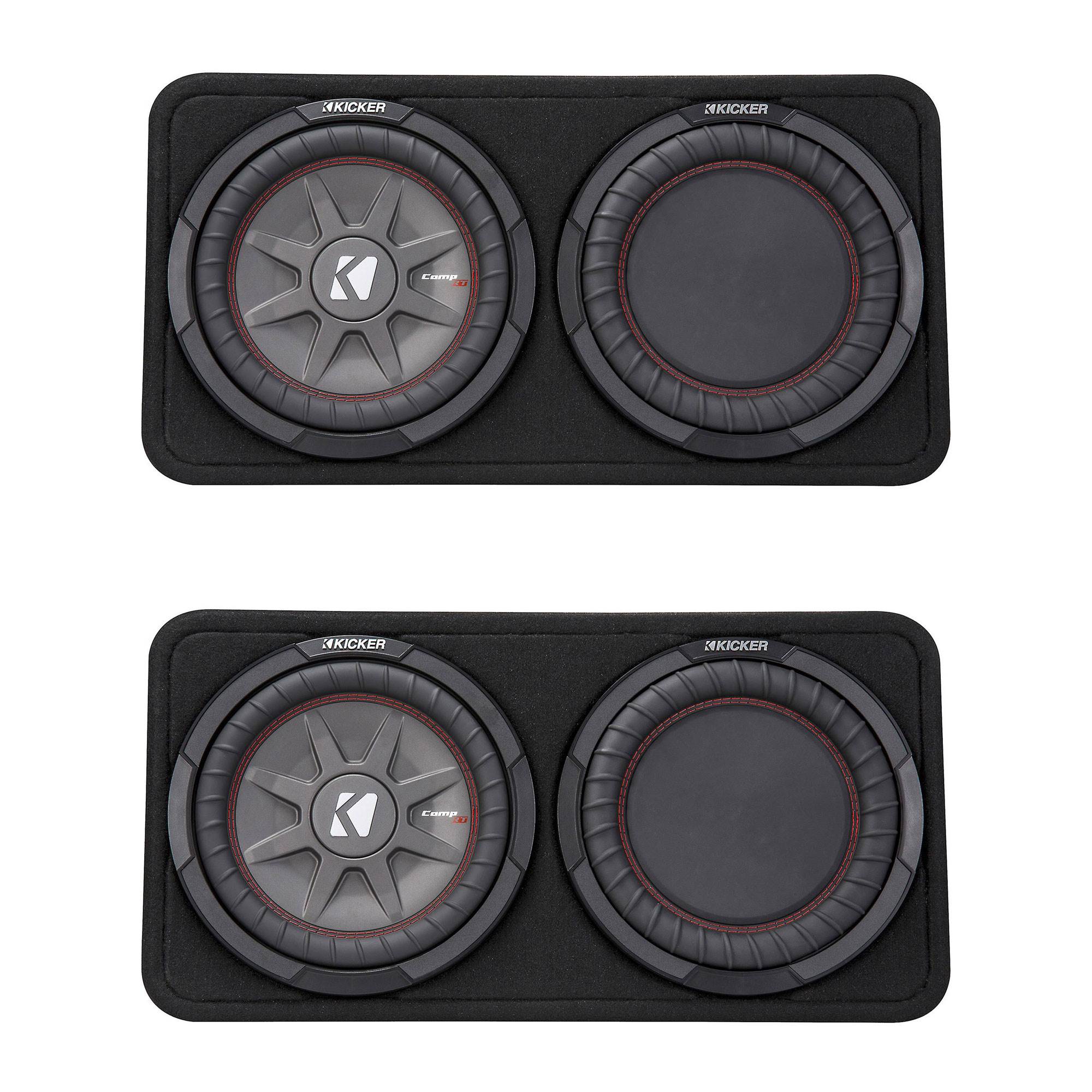 dual 10 inch shallow subwoofer box