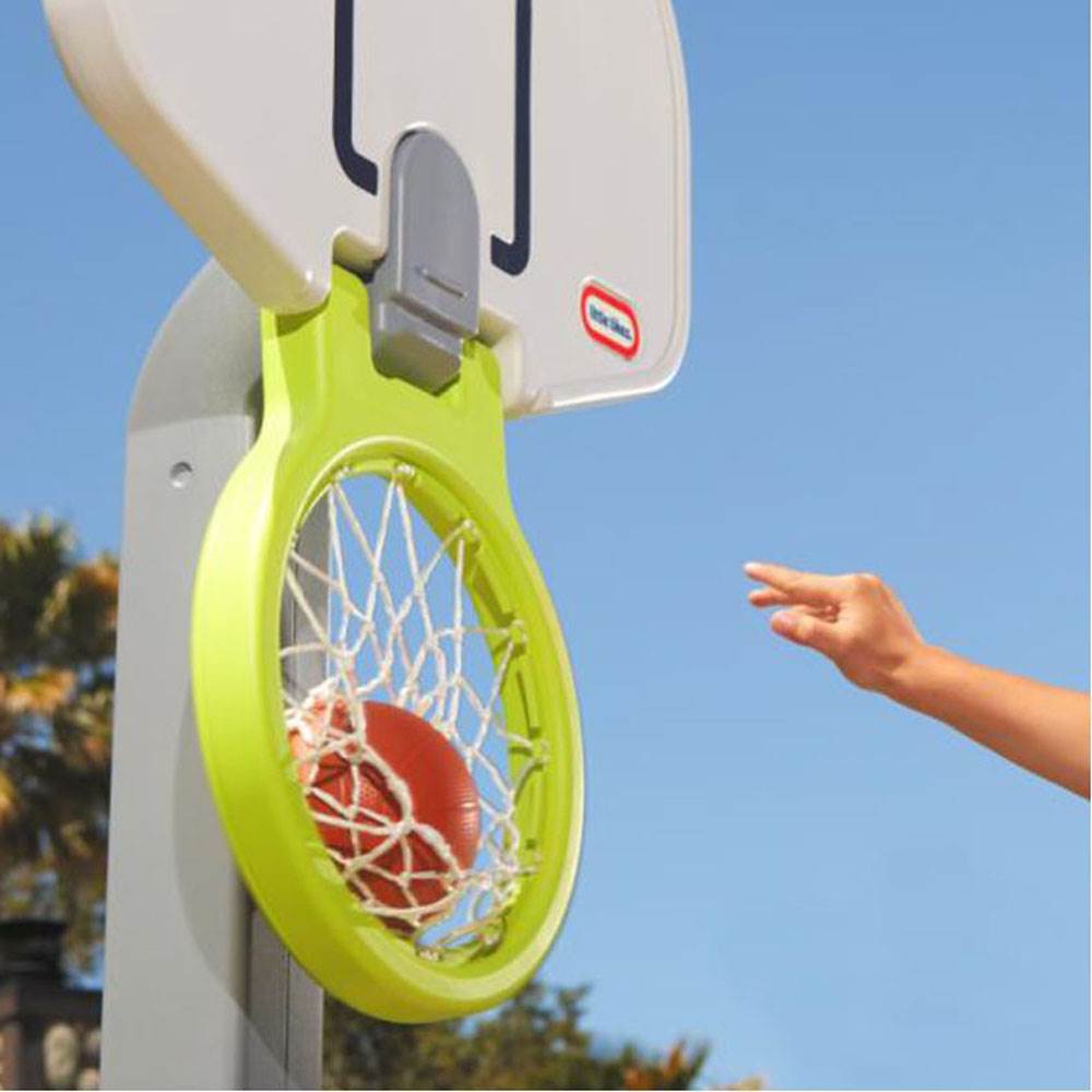 Little Tikes Adjust 'n Jam Pro Basketball Hoop Toy with Sand Base (2