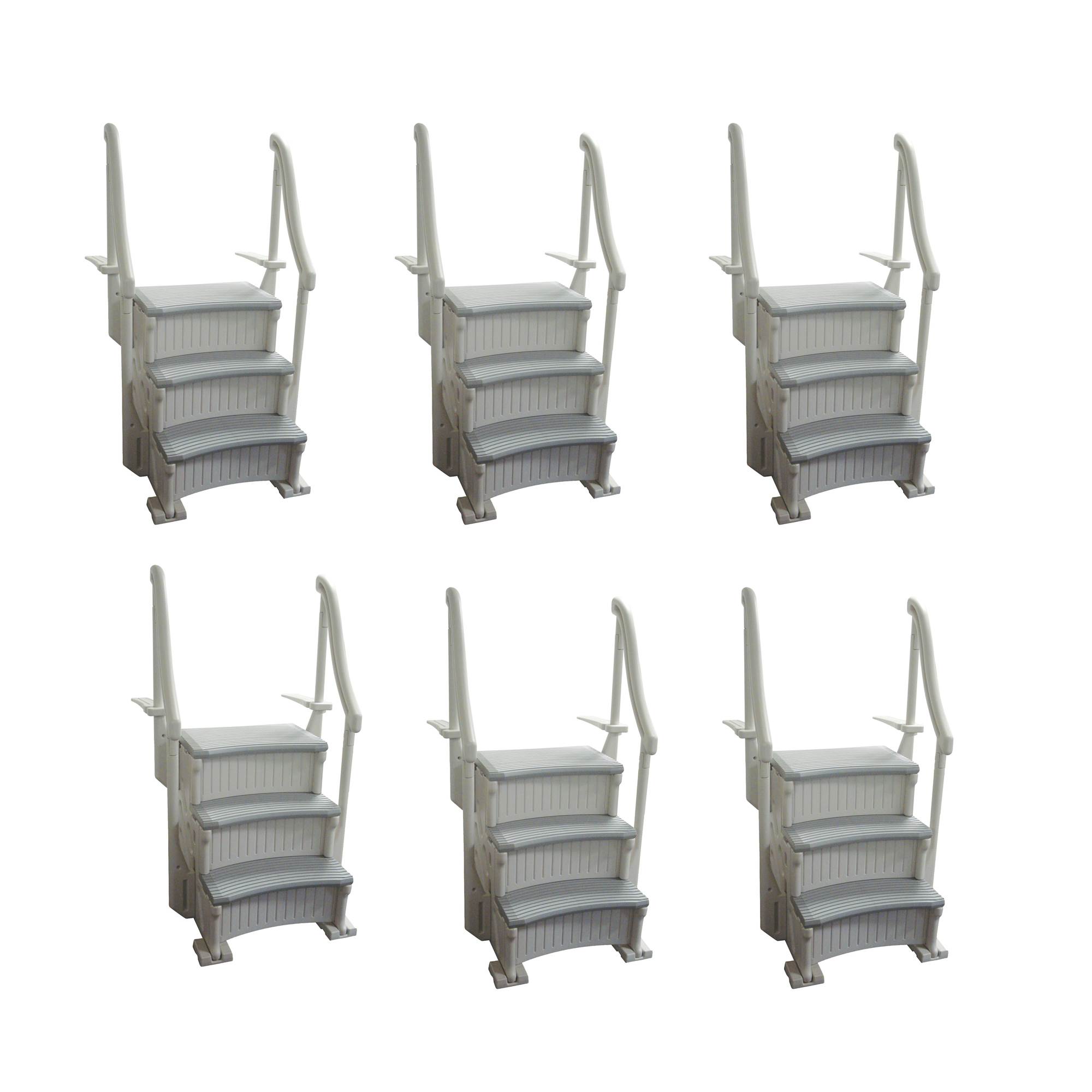 confer curve inground swimming pool steps
