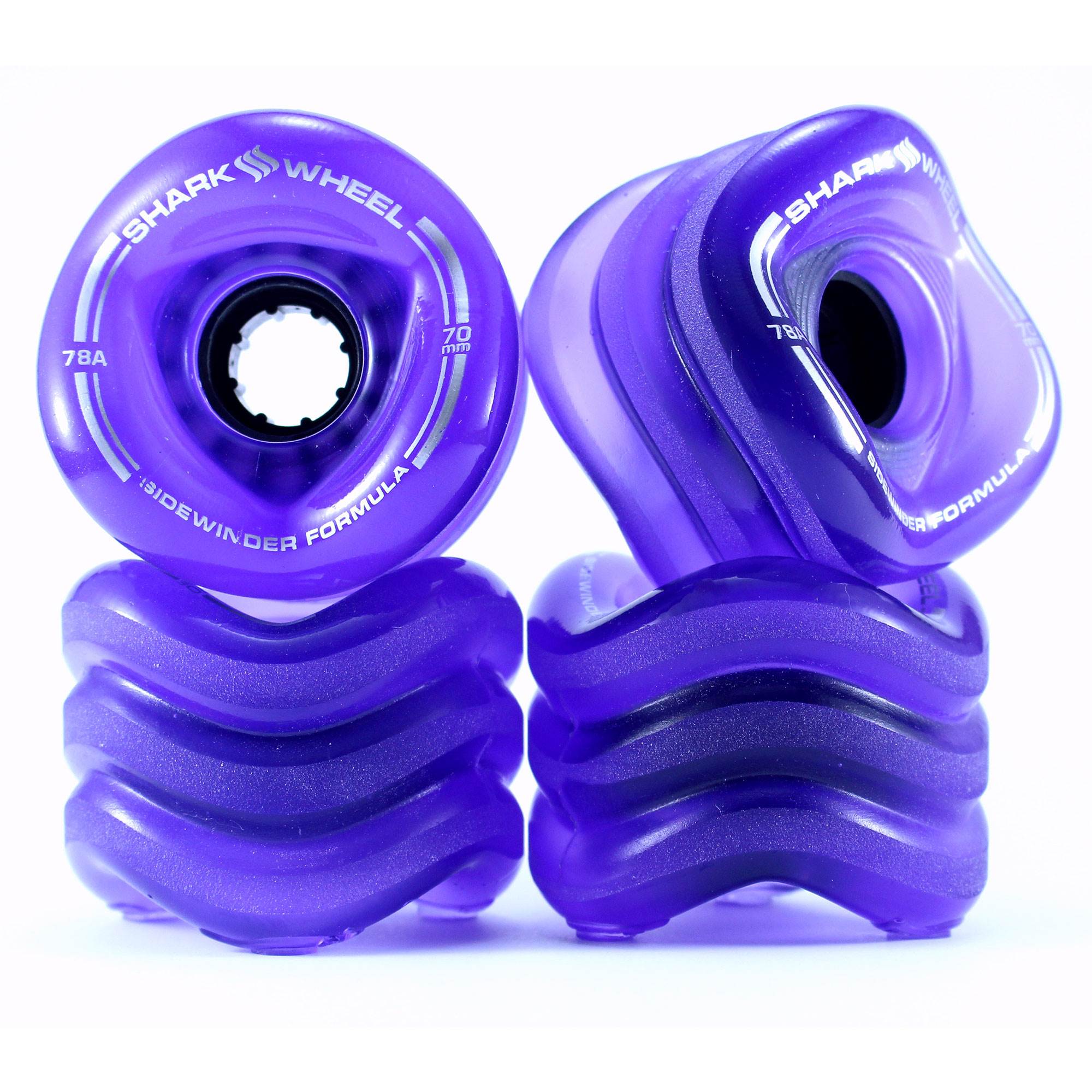 Shark Wheel Sidewinder 70mm 78A AllTerrain Skateboard/Longboard Wheels