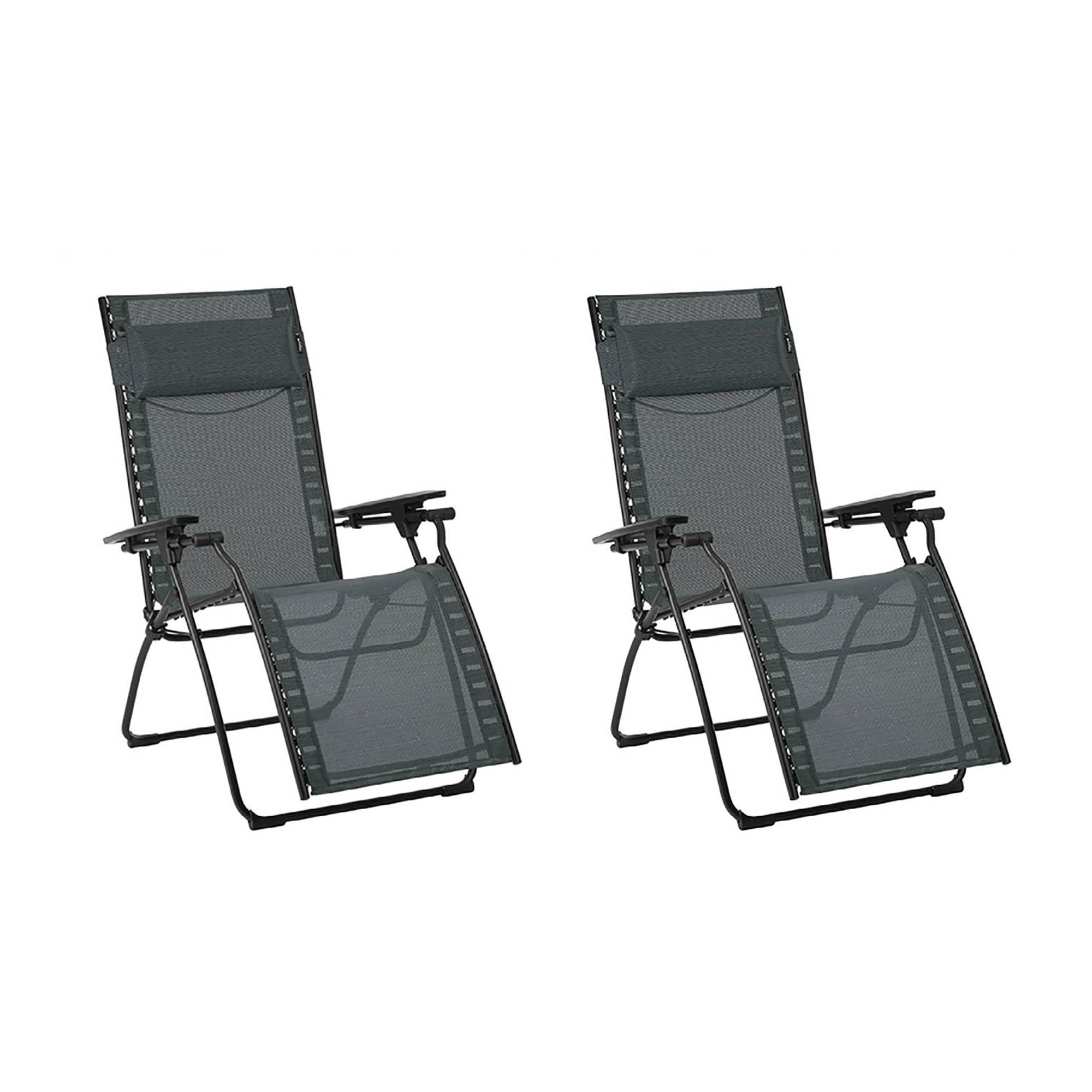 Lafuma Evolution Zero Gravity Indoor Outdoor Recliner Chair, Obsidian
