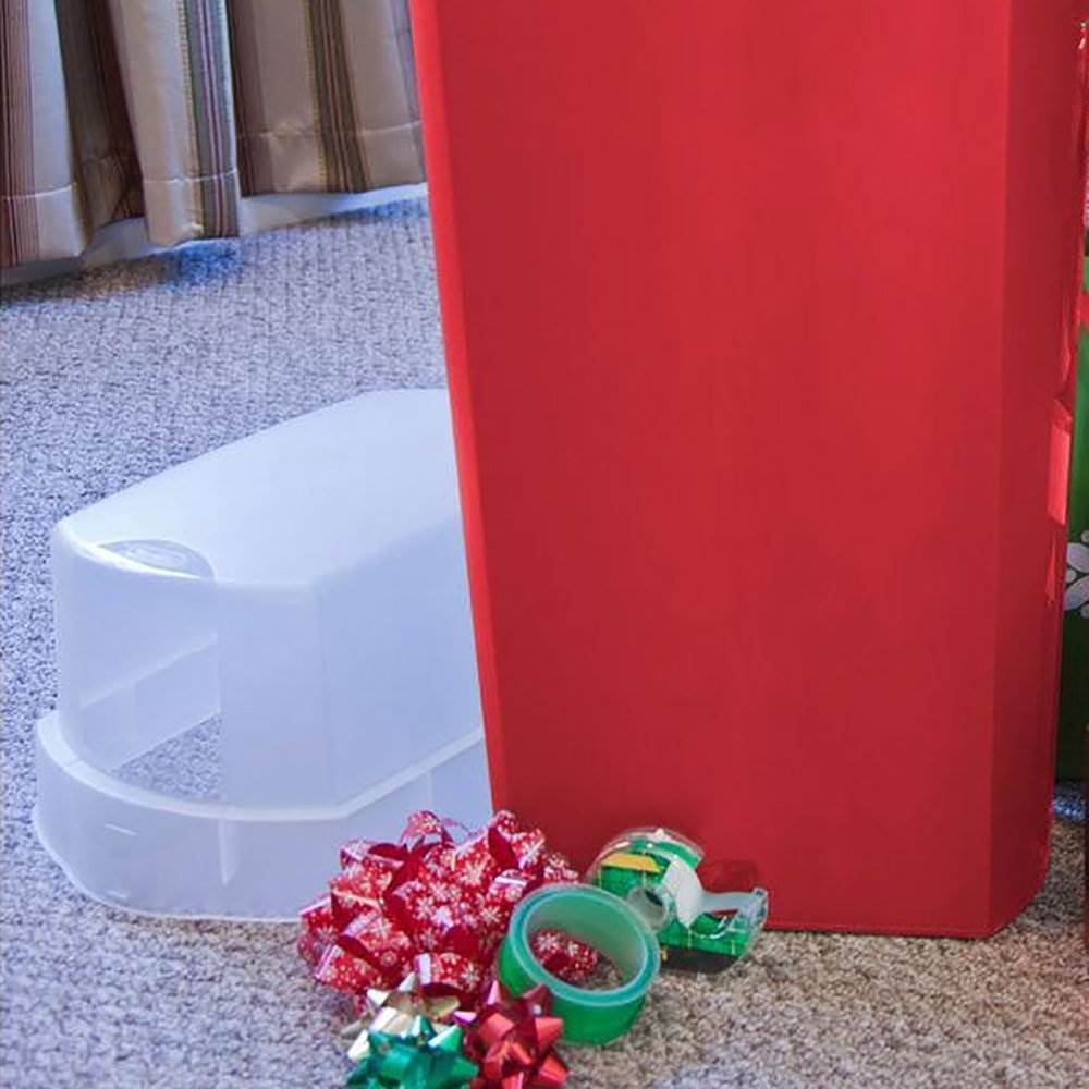 Sterilite 30 Inch Christmas Holiday Gift Wrapping Paper Storage Box (12
