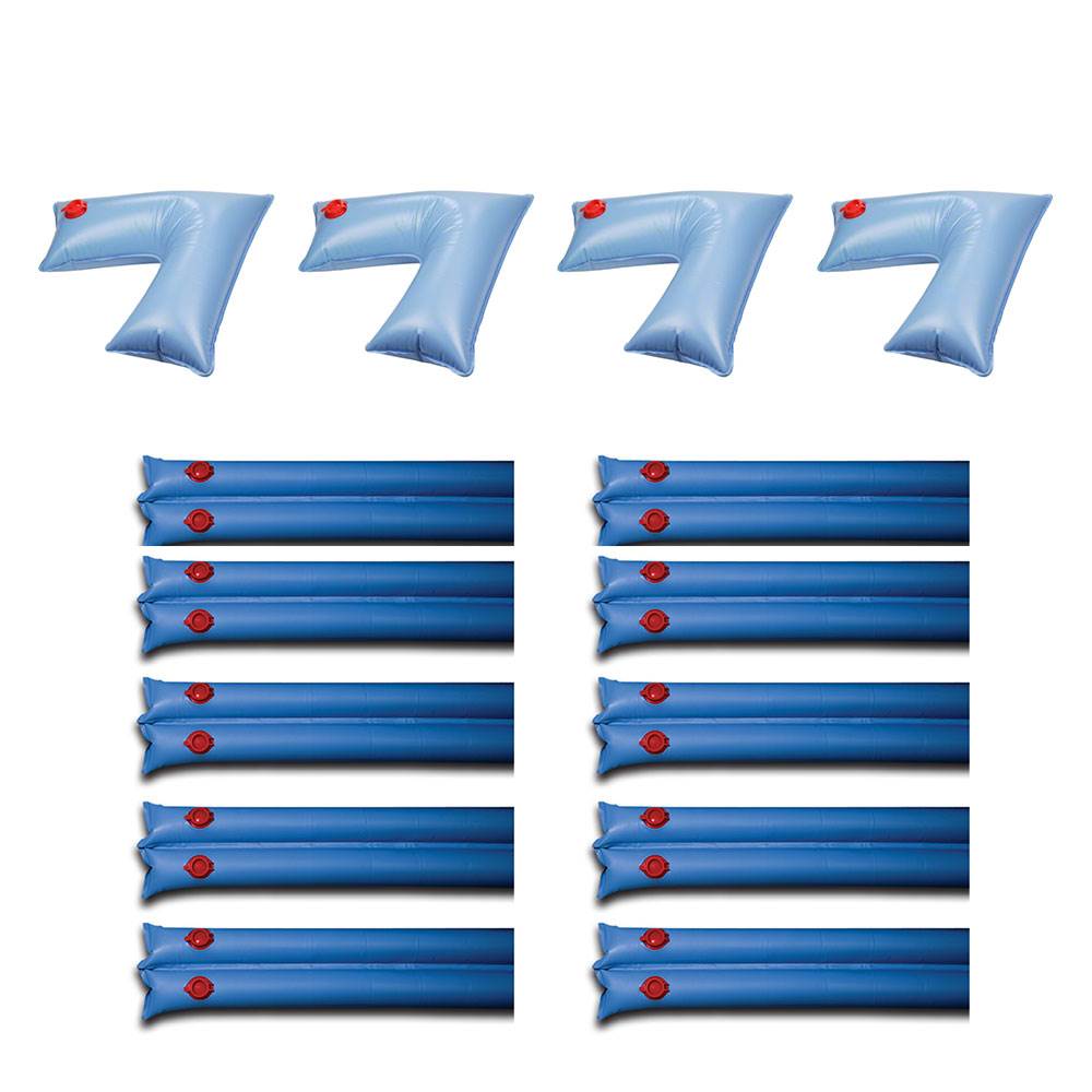 Swimline 25 x 45 Ft Winter In Ground Pool Cover w//Double Water Tubes 10 Pack