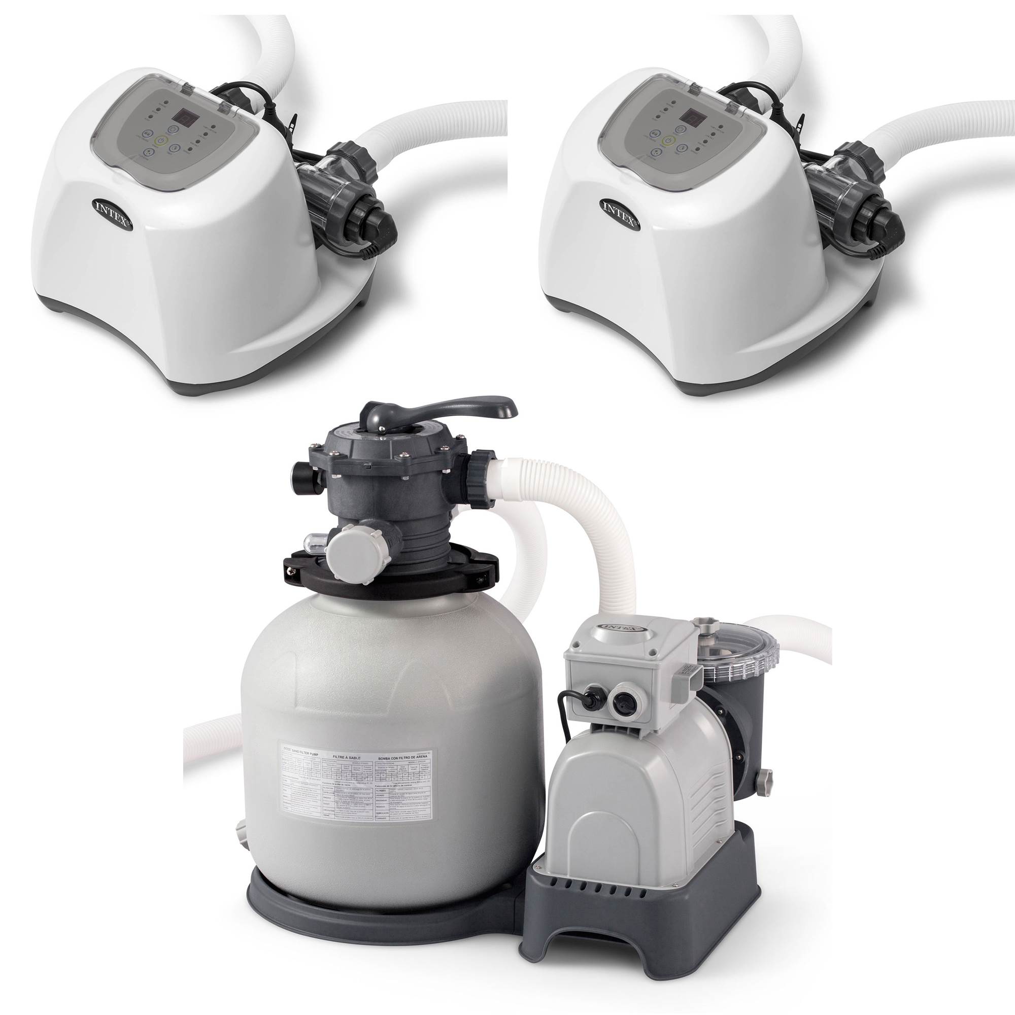 Intex Krystal Clear Pool Sand Filter & Saltwater System Chlorinator (2