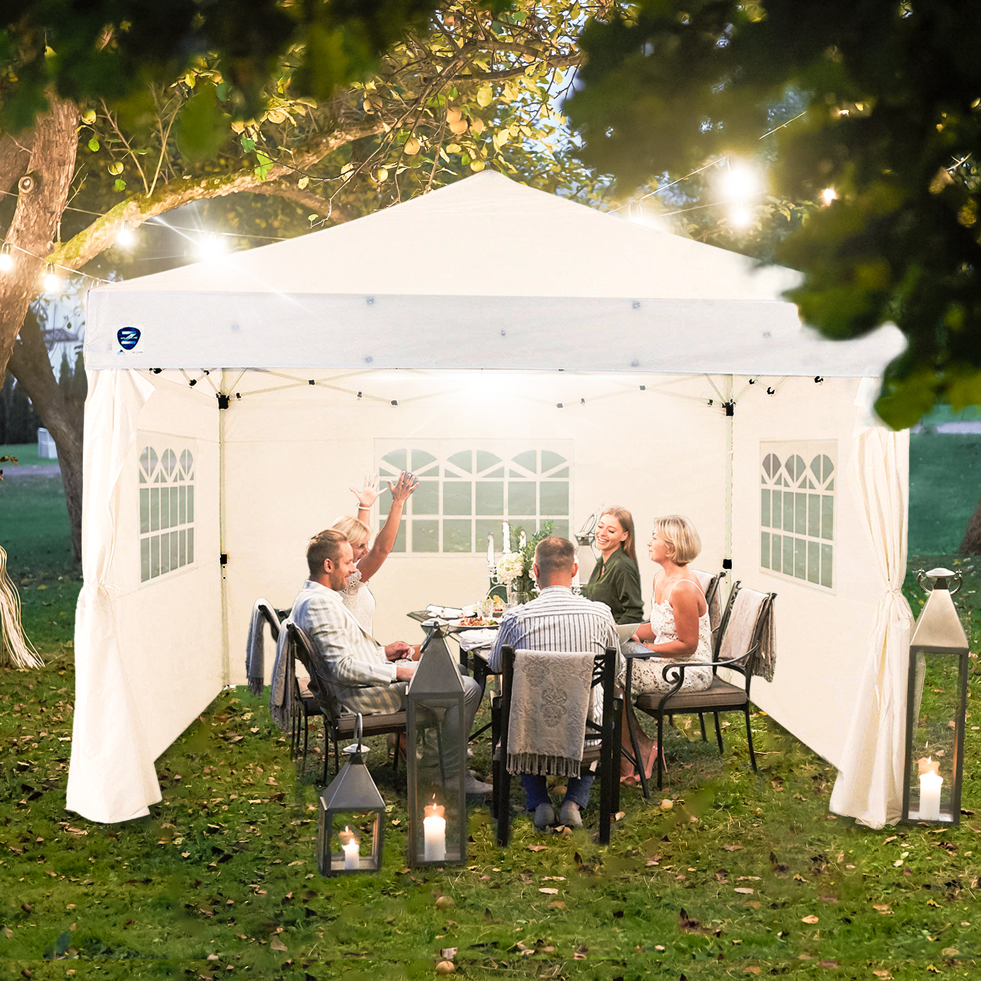 Z Shade Venture 12x10 Lawn & Event Pop Up Canopy, White (Open Box