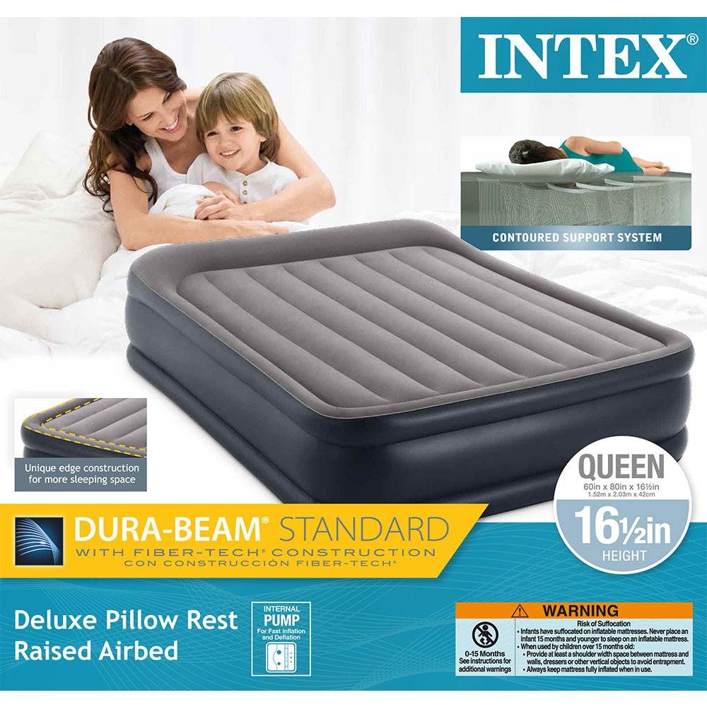 intex deluxe raised airbed