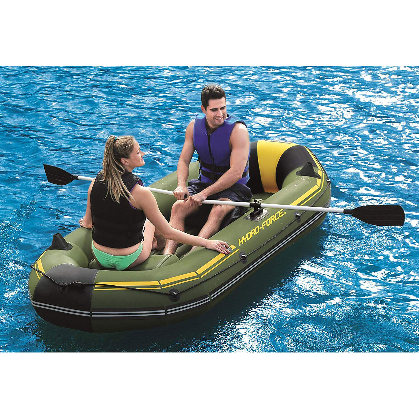 Bestway Hydro Force Marine Pro Inflatable Raft w/ Pump & Aluminum Oars