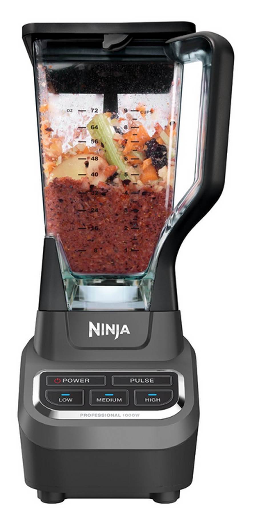 Ninja Professional 1000W Blender and 75 Recipe Cookbook (Certified