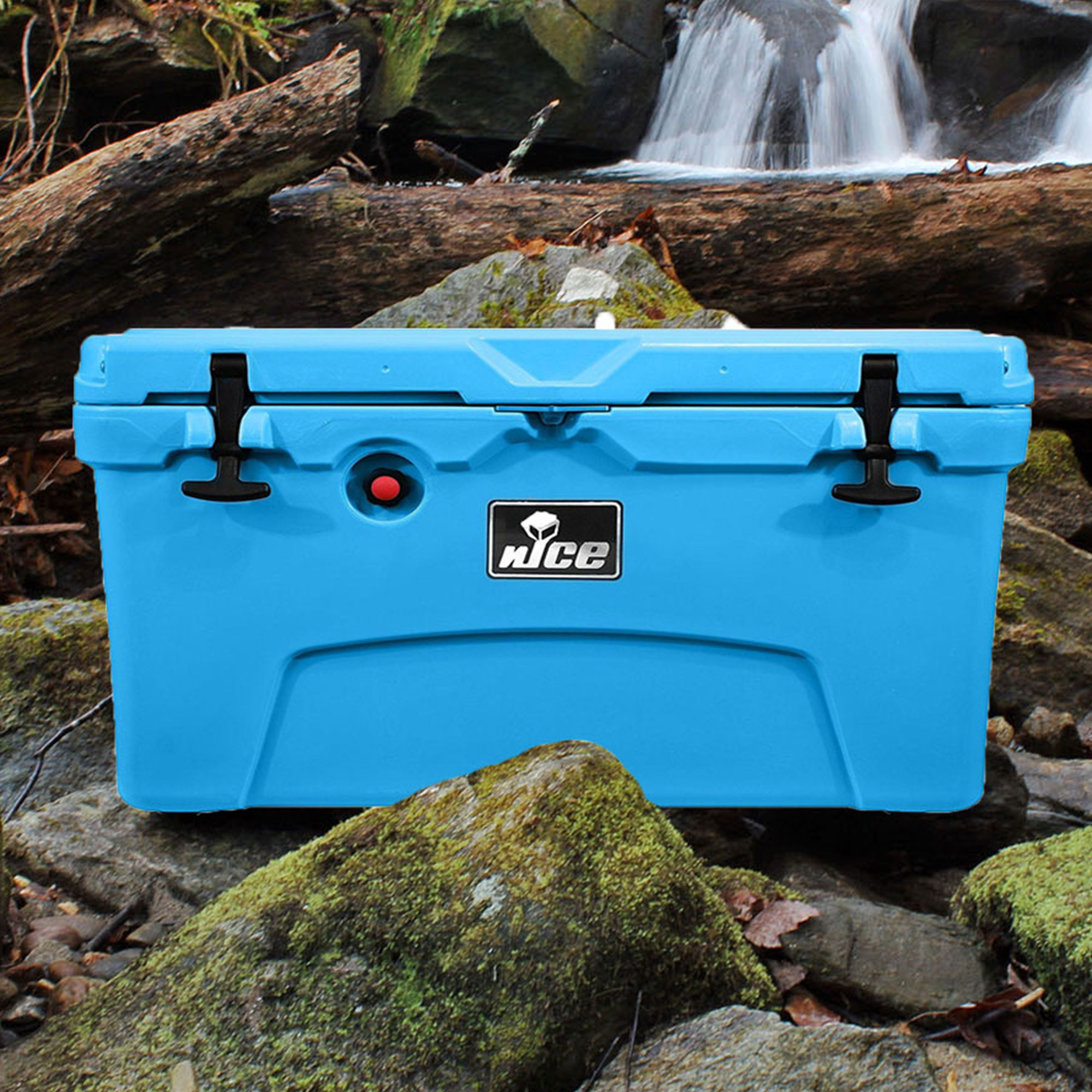 nICE 45 Quart Lockable Bear Resistant Insulated Portable Cooler, Light