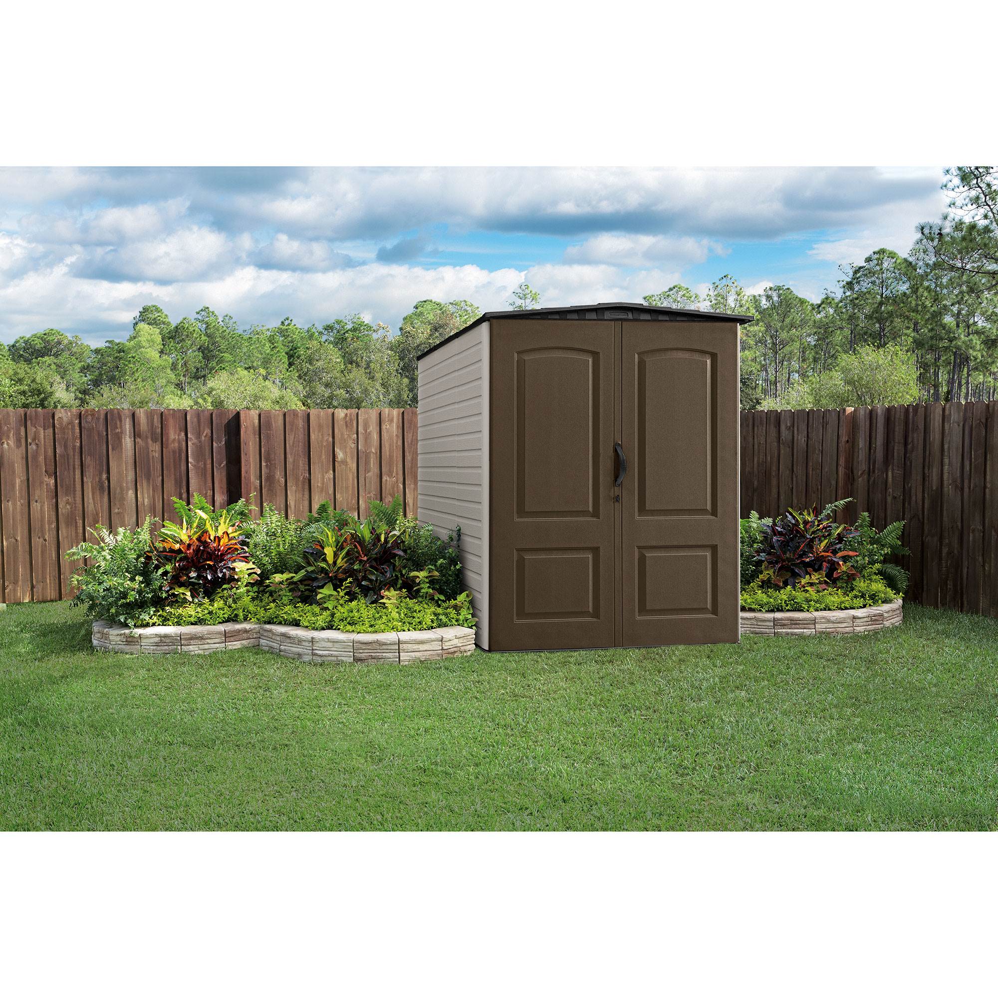 rubbermaid 5x6 ft outdoor garden tool vertical storage
