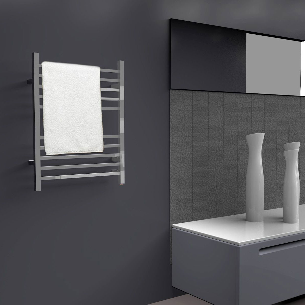 Amba RSWHP Radiant 10 Bar Hardwired Square Double Heated Towel Warmer