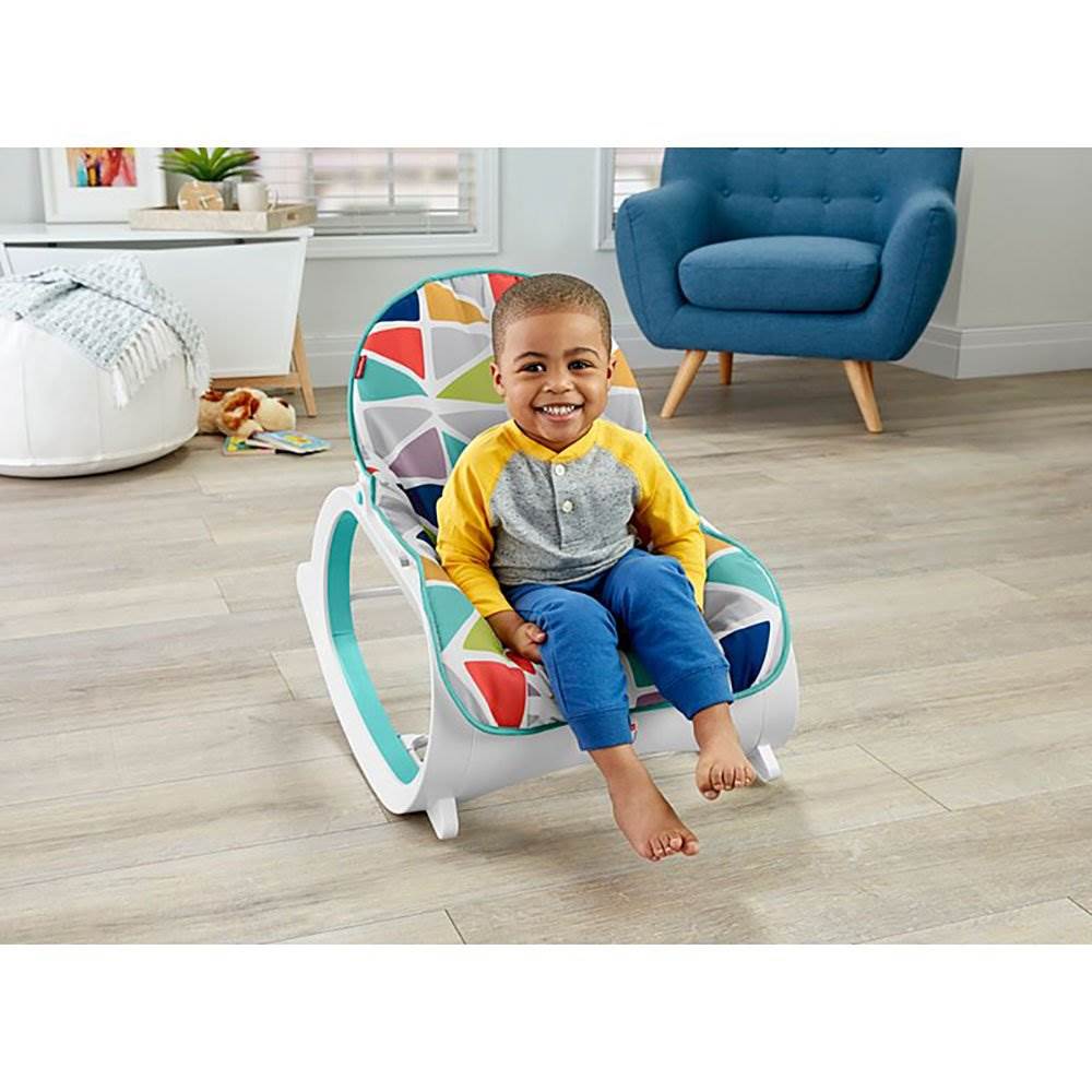 FisherPrice Portable Newborn to Toddler Rocking Chair Geo Multicolor