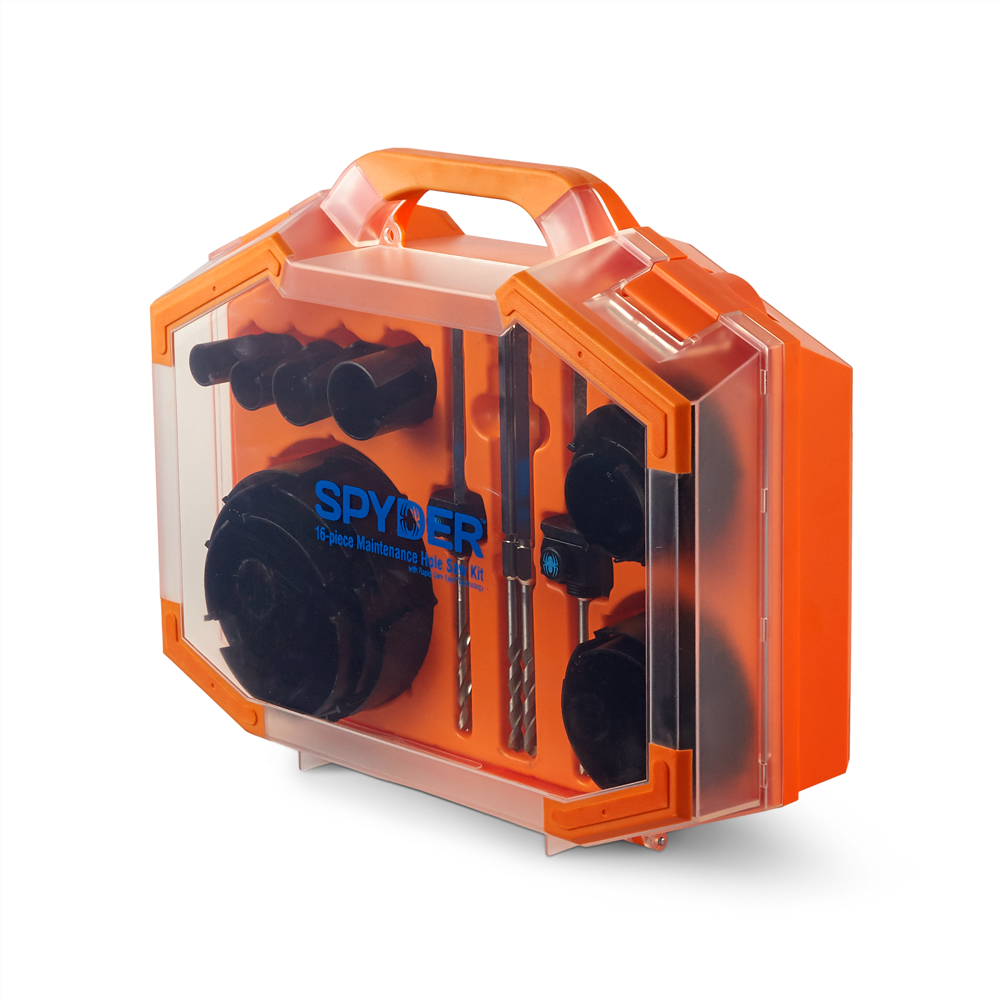 Spyder Carbide Tipped Deep Cut Hole Saw Kit for Wood, Brick, and Fiber