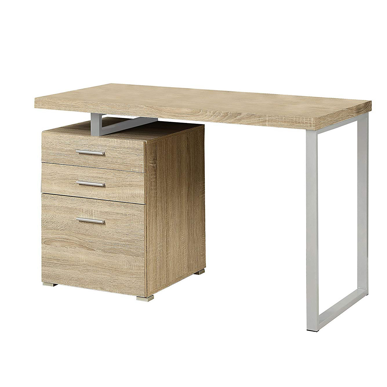 Details About Monarch Specialties 48 Inch Industrial Design Office Computer Desk Natural