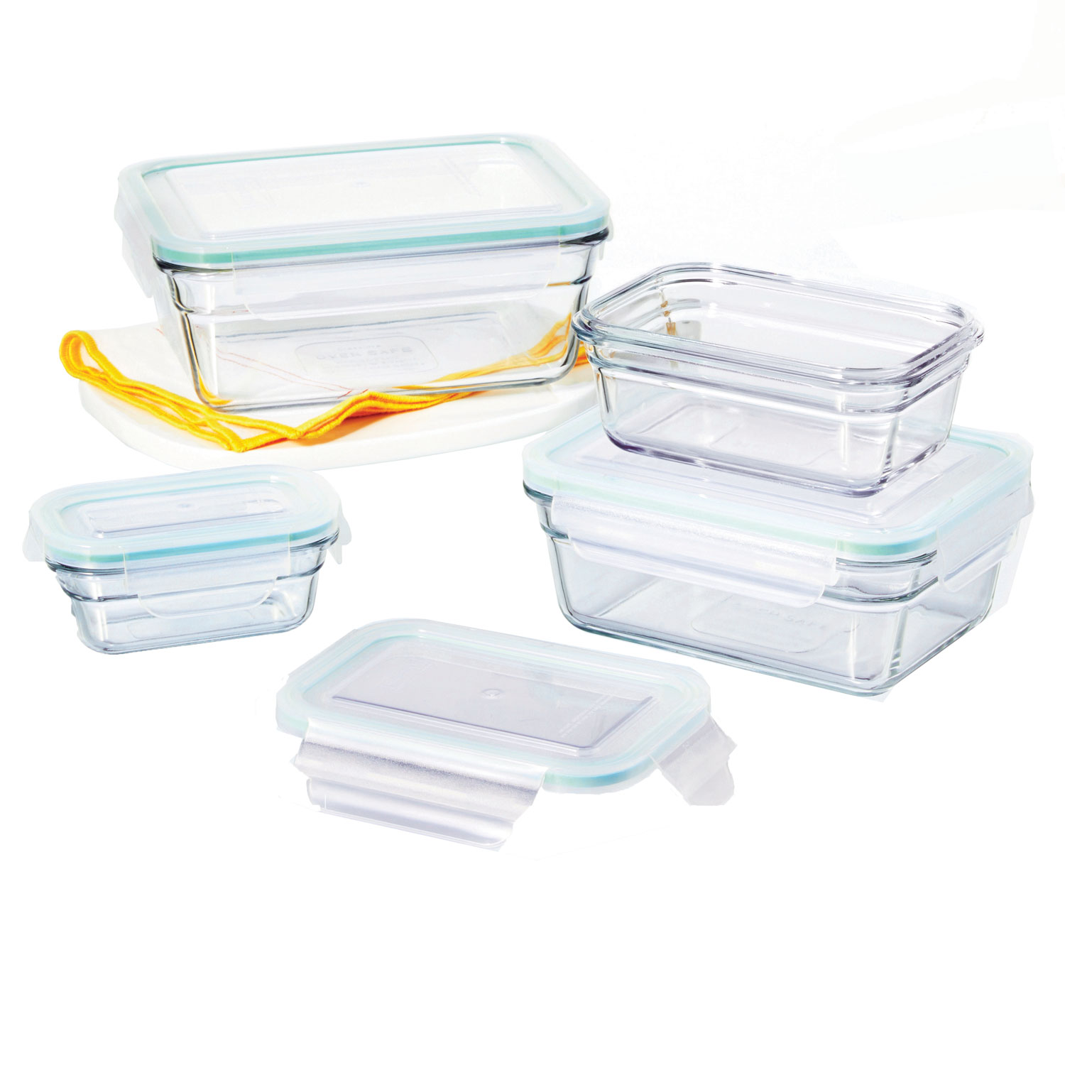 Details About Glasslock Oven And Microwave Safe Glass Food Storage Containers 8 Piece Set