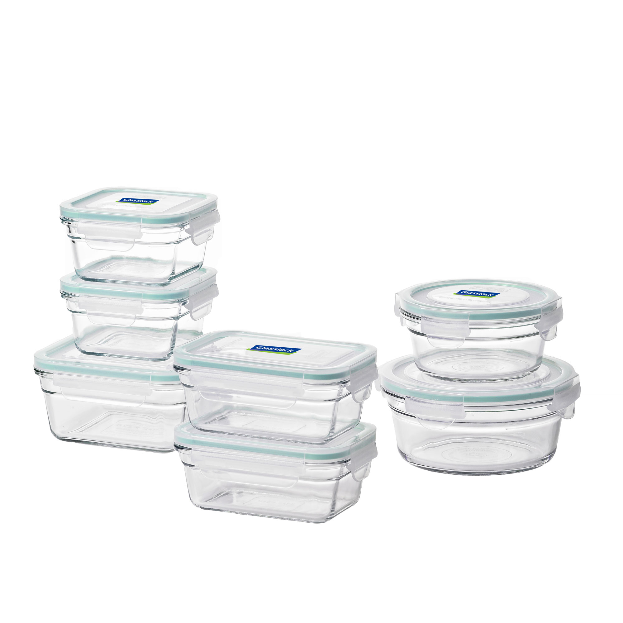 Glasslock Oven/Microwave Safe Glass Food Storage Containers 14 Pieces
