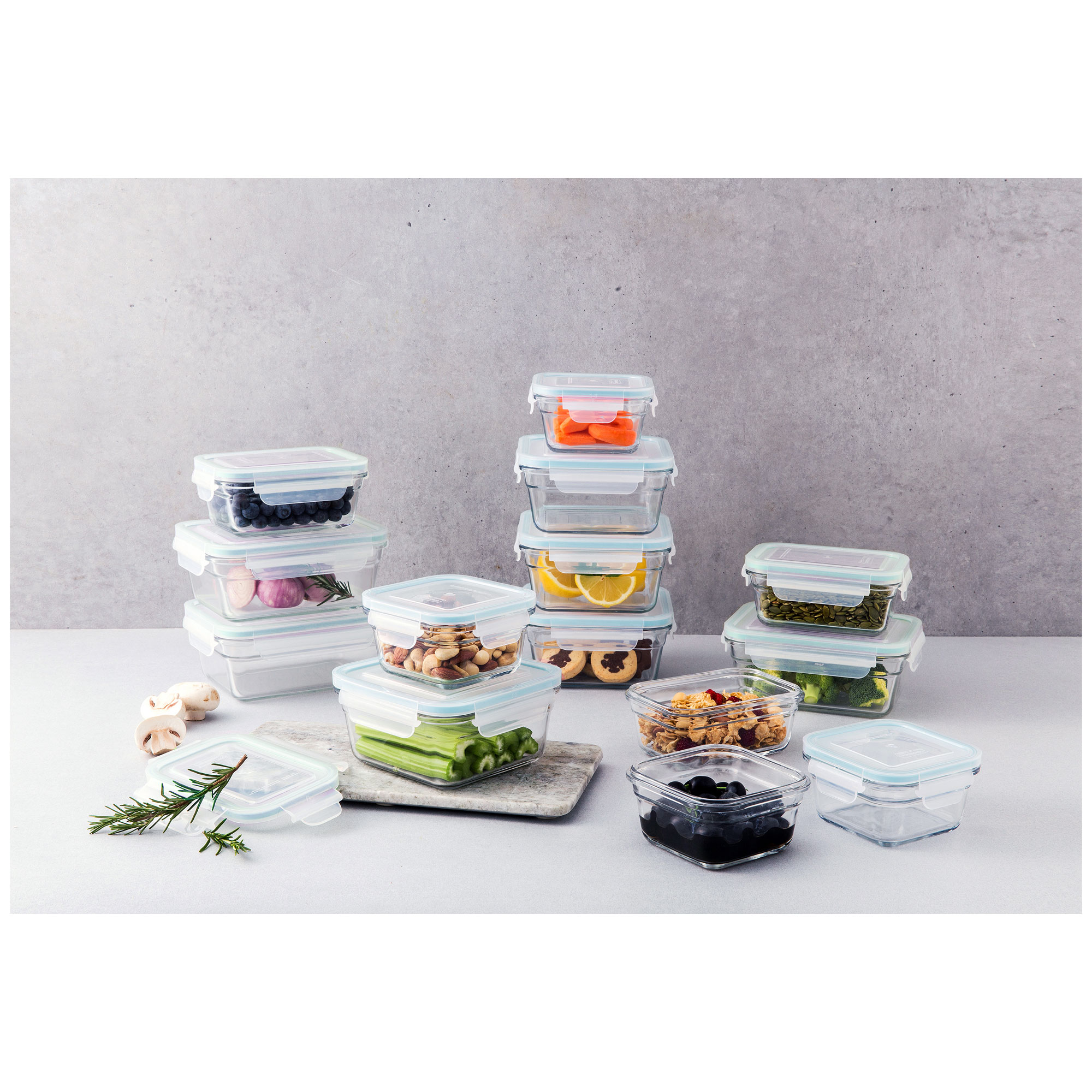 Details About Glasslock Oven And Microwave Safe Glass Food Storage Containers 28 Piece Set