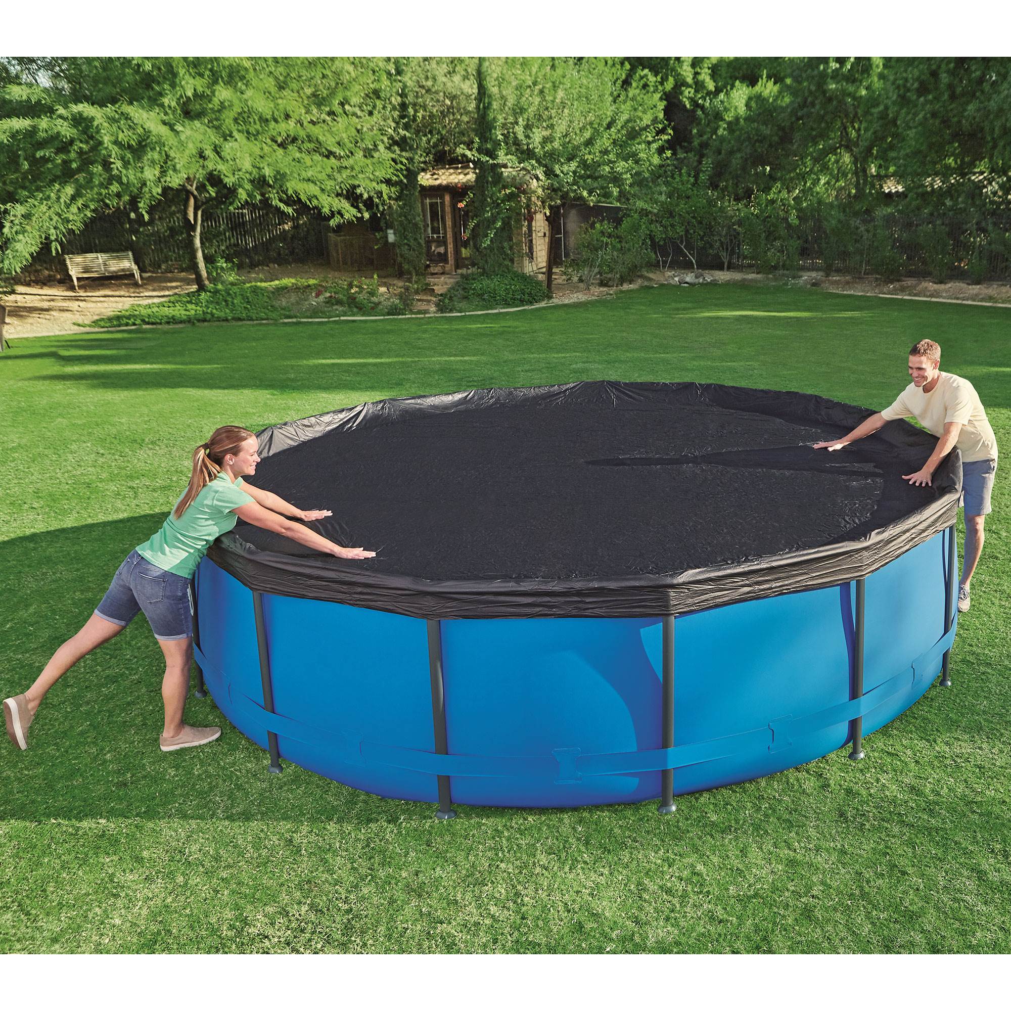 Bestway Flowclear 15' Round Pool Cover for Above Ground Pools (Pool