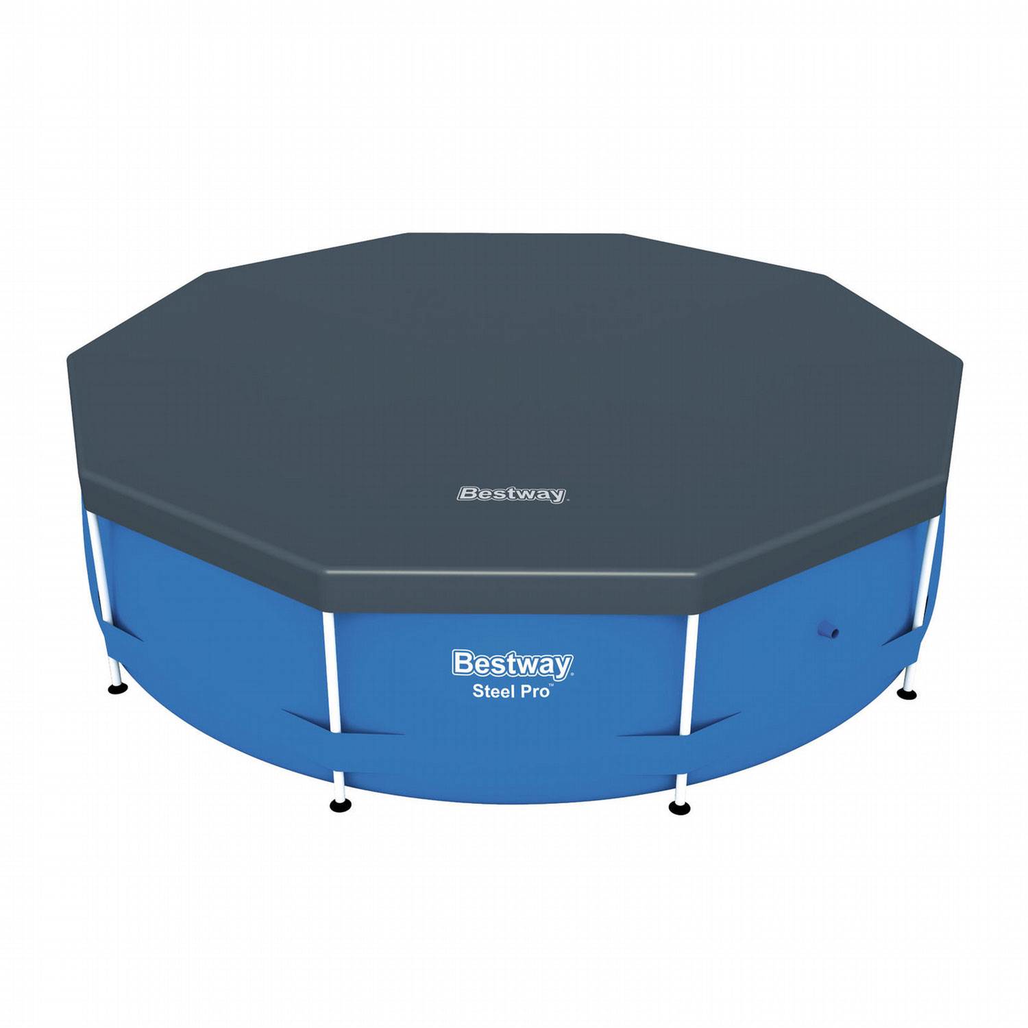 Bestway 58036E Round PVC 10 Foot Pool Cover for Above Ground Pro Frame Pools 821808006168 eBay