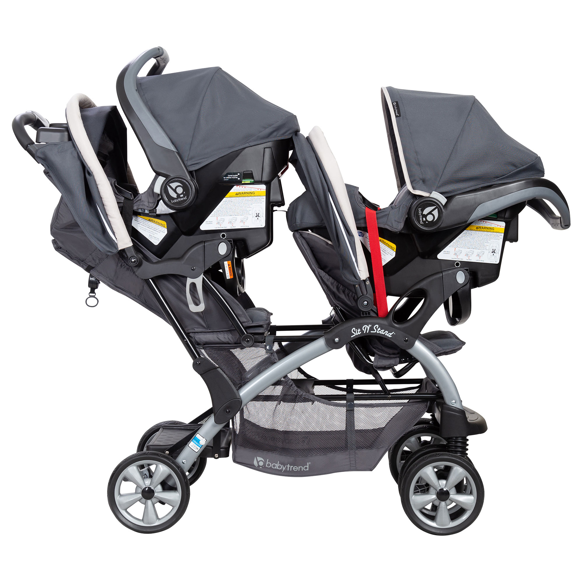 Baby Trend Sit N' Stand Easy Fold Twin Double Infant Toddler Stroller ...