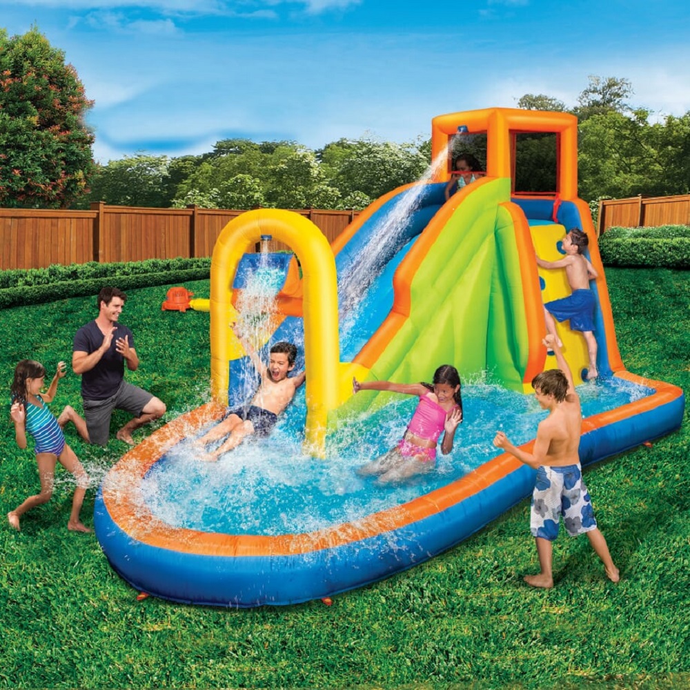 Banzai Plummet Falls Adventure Inflatable Backyard Kids Water Slide and ...