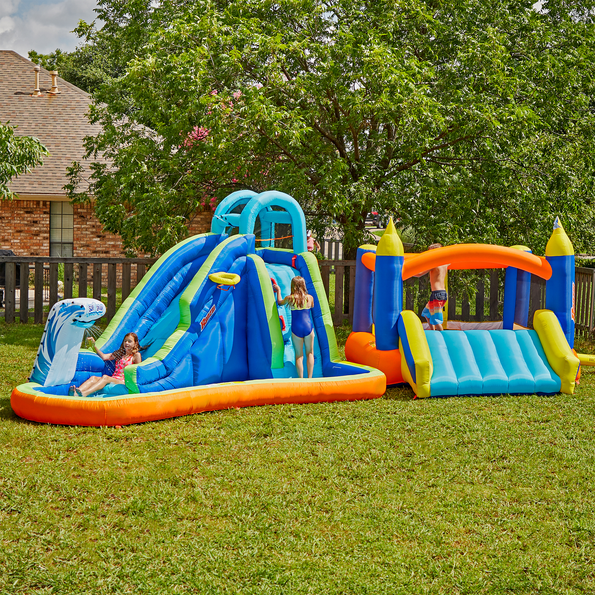 banzai water slide bounce house