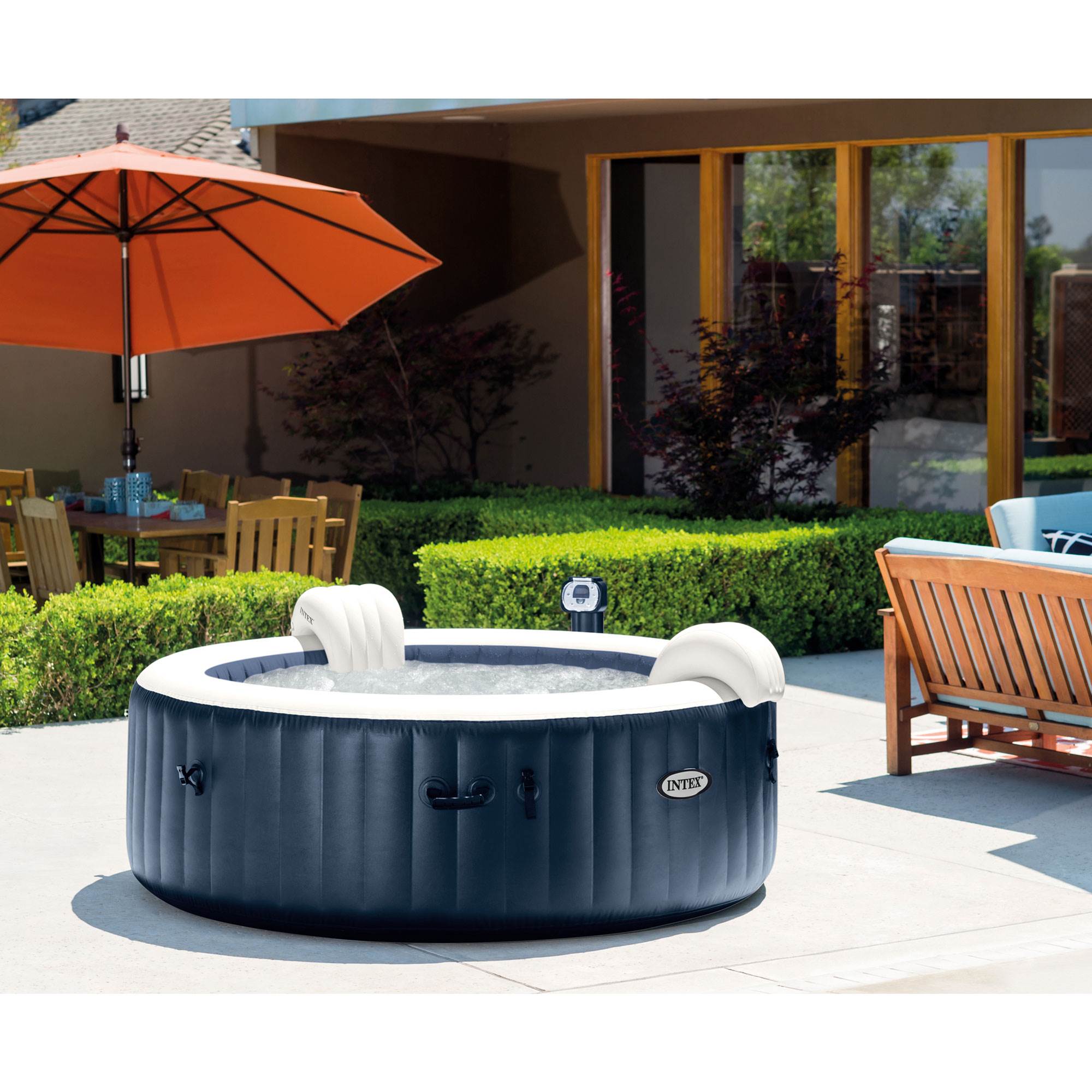 Intex Purespa 4 Person Inflatable Hot Tub Slip Resistant Seat And Foam