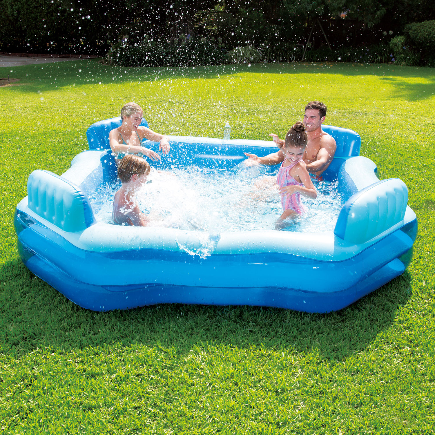 blow up pool with seats