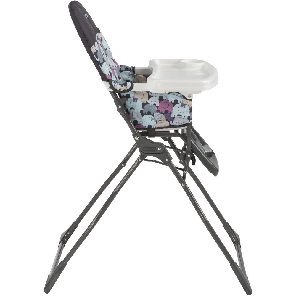 Cosco Simple Fold Full Size High Chair with Adjustable Tray, Elephant